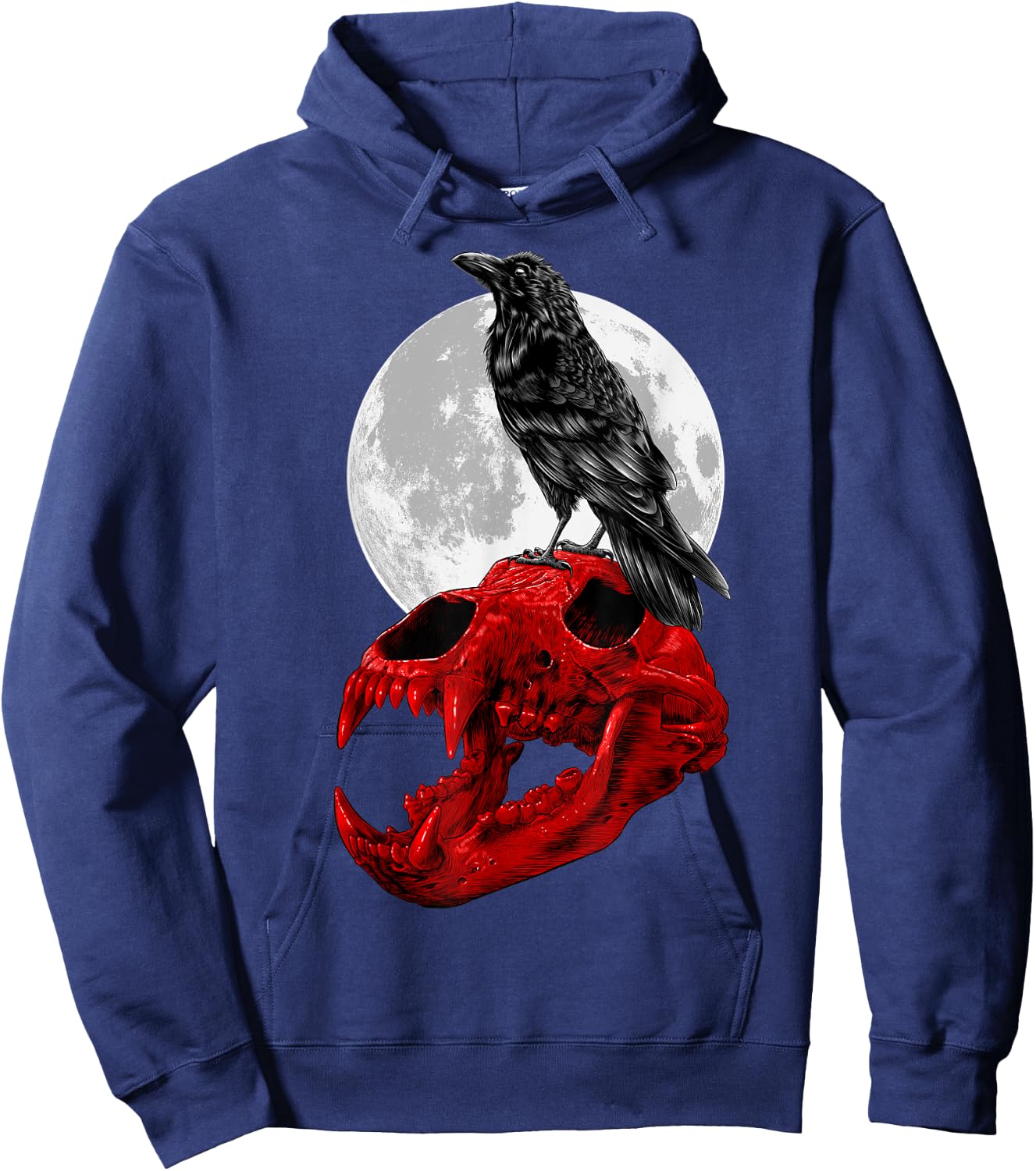 Raven skull Hoodie - Hoodie | Navy