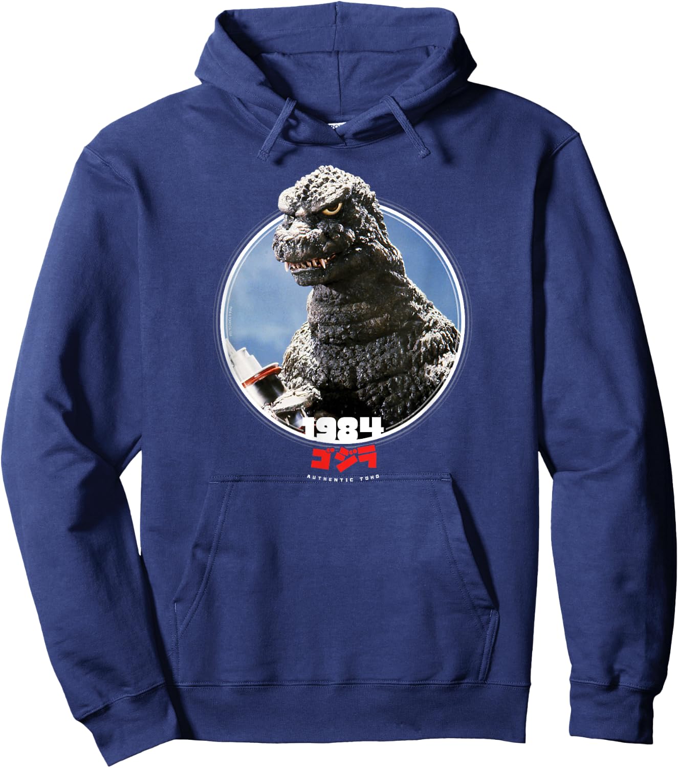 Godzilla : The Return of Godzilla Icons of Toho - Adults & Kids - Black - Short Sleeve - Classic Fit - Cotton & Polyester - Machine Wash Hoodie - Hoodie | Navy