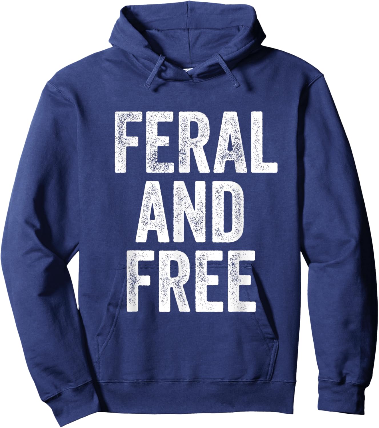 Feral Design Feral and Free Hoodie - Hoodie | Navy