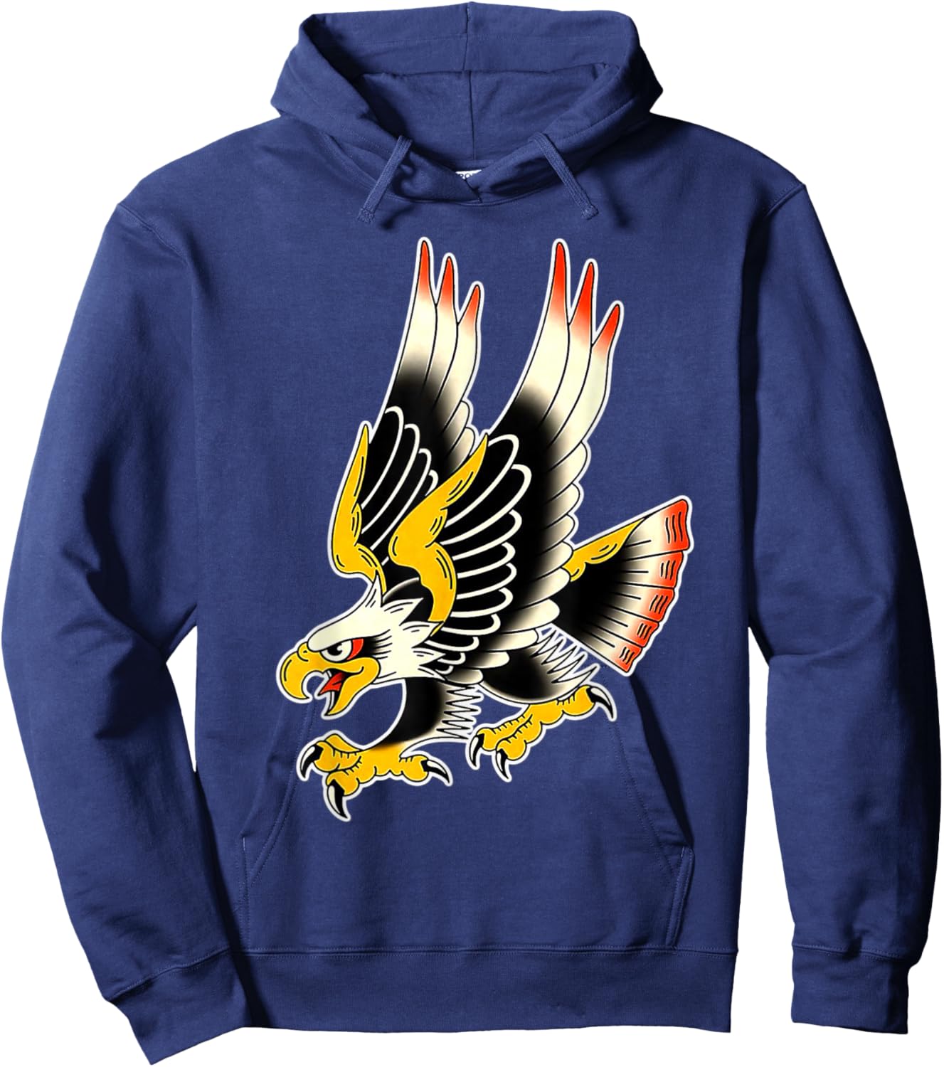 Bald Eagle Traditional Tattoo Flash Hoodie - Hoodie | Navy