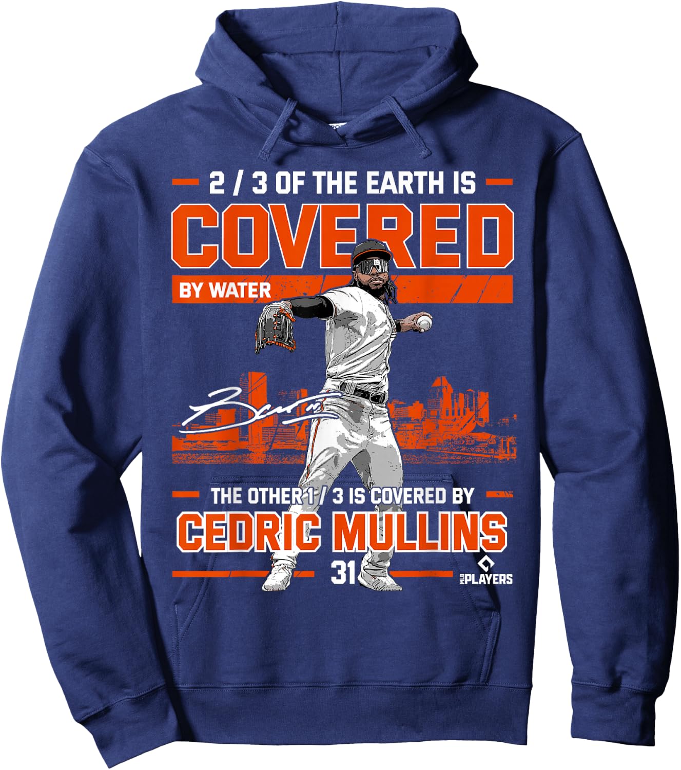 Covered Cedric Mullins Baltimore MLBPA Hoodie - Hoodie | Navy