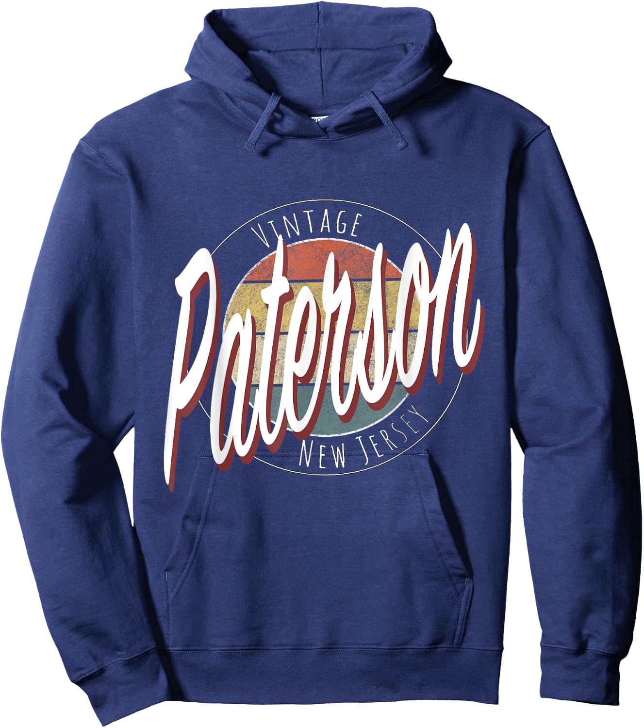 Vintage Paterson New Jersey Hoodie - Hoodie | Navy