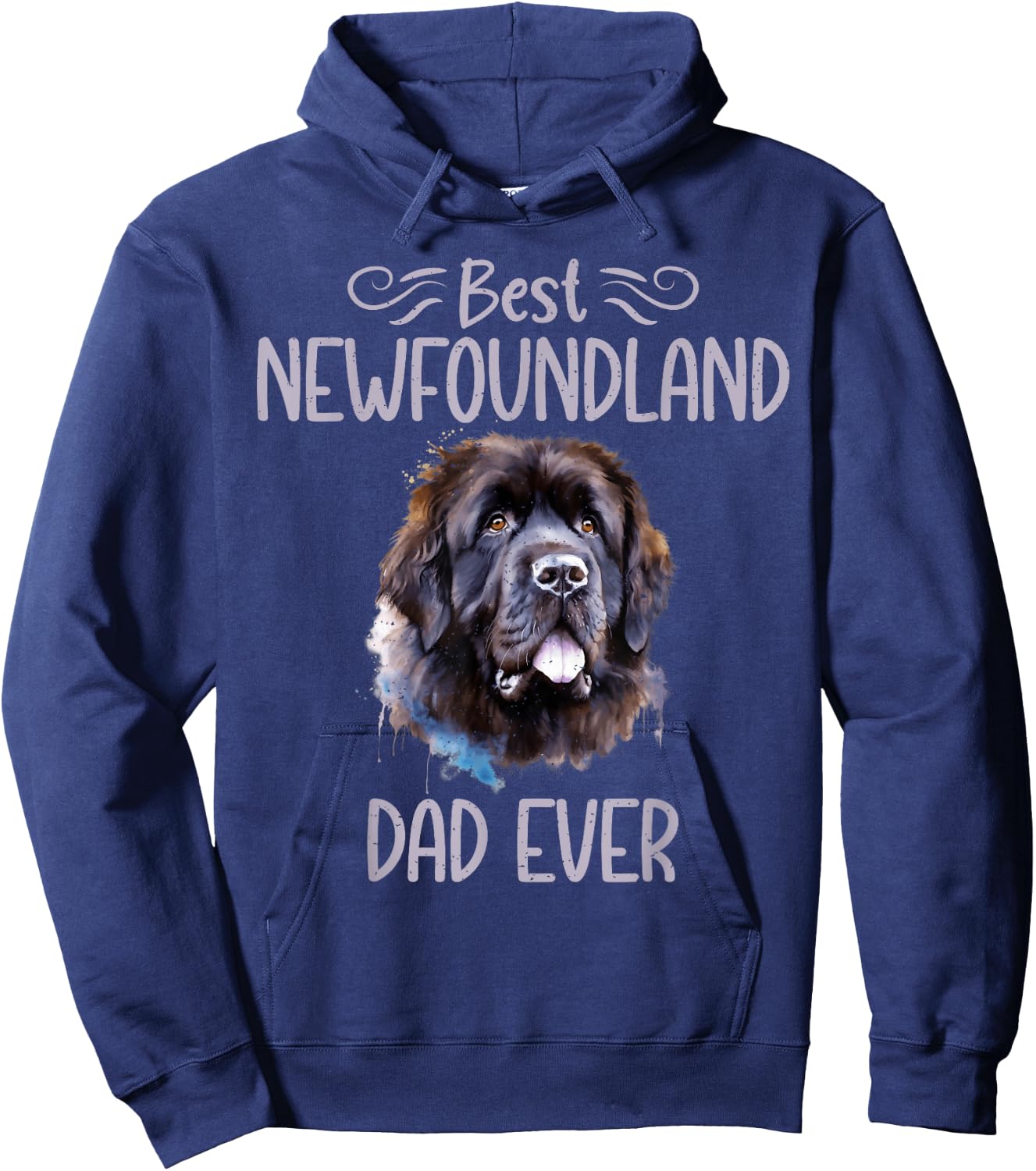 Best Newfoundland Dad Ever Newfoundland Dog Hoodie - Hoodie | Navy