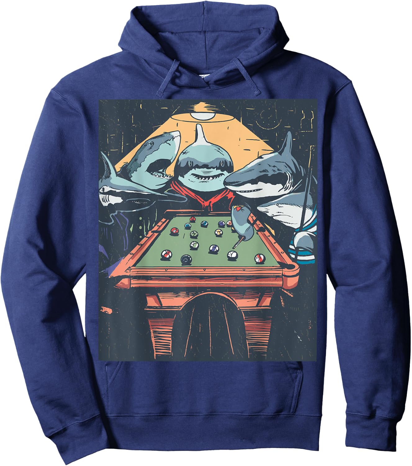 Sharky Billiards Crew - Pool Sharks Hoodie - Hoodie | Navy