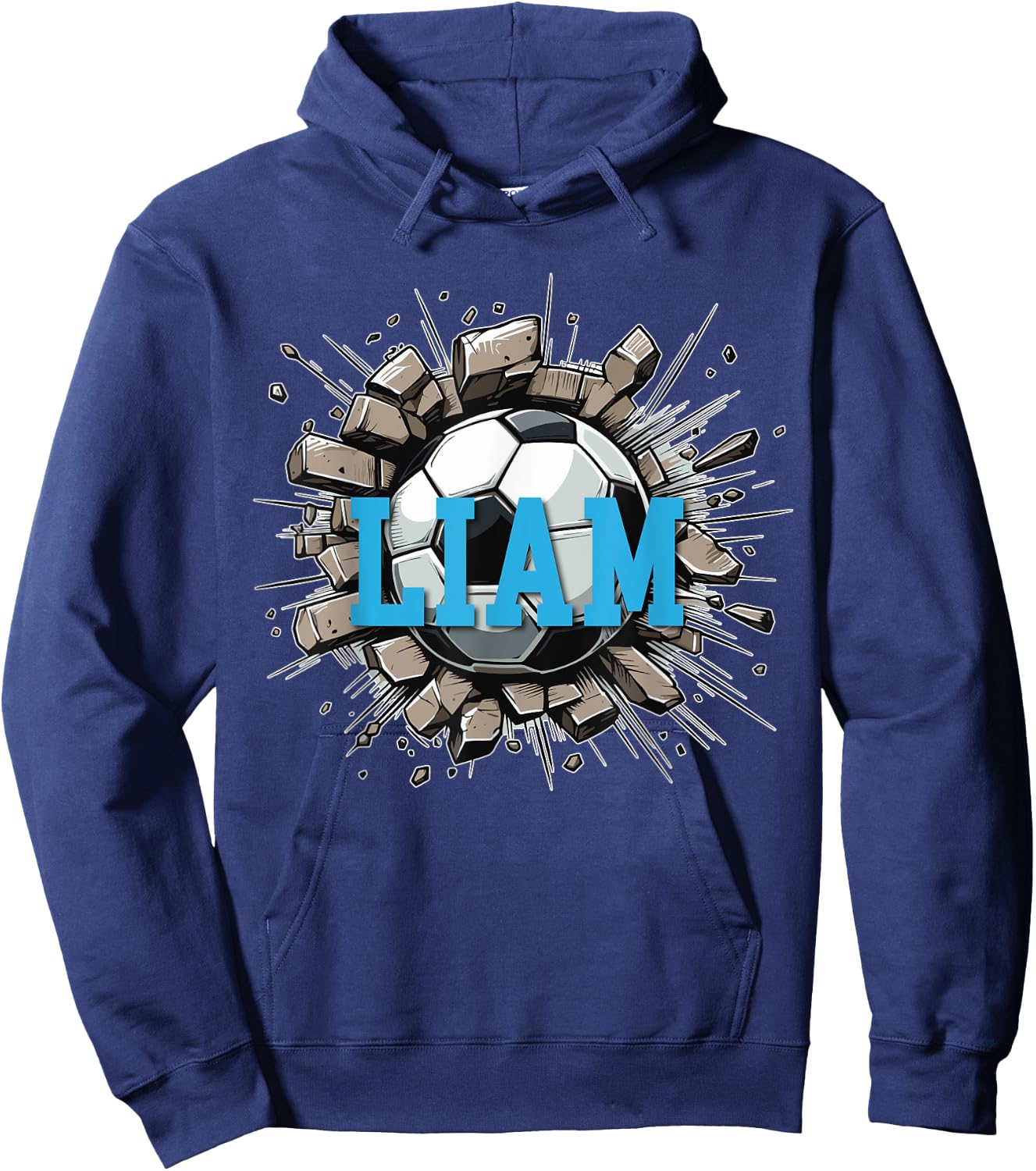 Liam Soccer Custom Name Hoodie - Hoodie | Navy