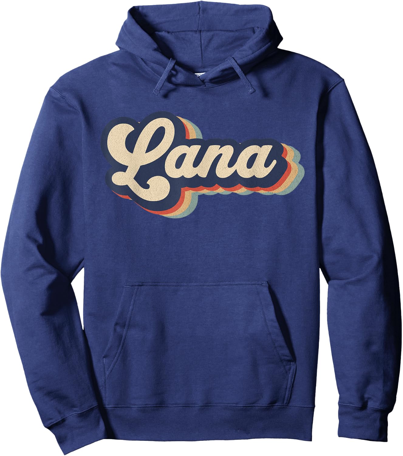 Retro Vintage Lana Name Personalized Hoodie - Hoodie | Navy