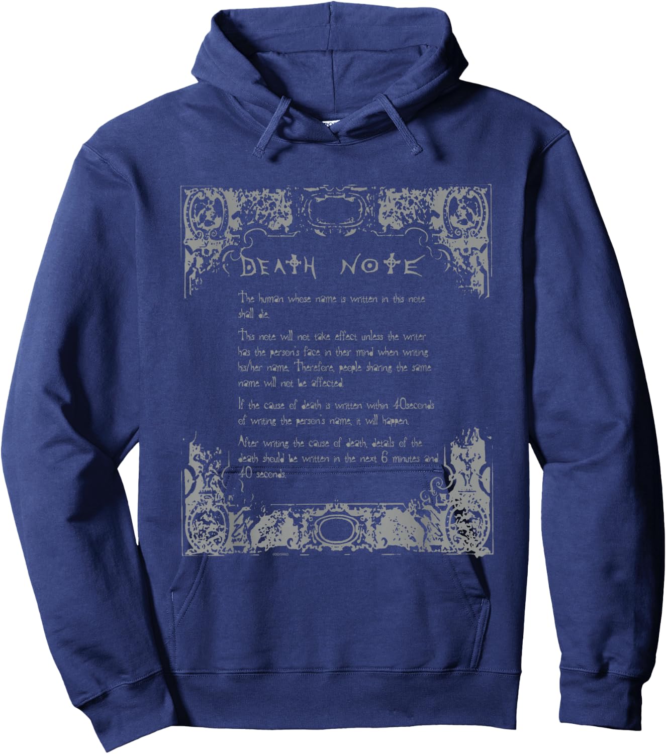 Death Note How to Use Notebook Anime Hoodie - Hoodie | Navy