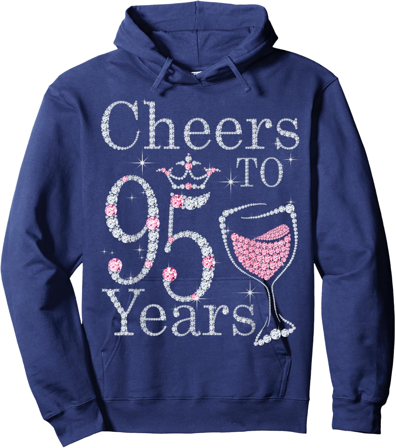 Cheers to 95 Years 1927 95Th Birthday Gift Hoodie - Hoodie | Navy