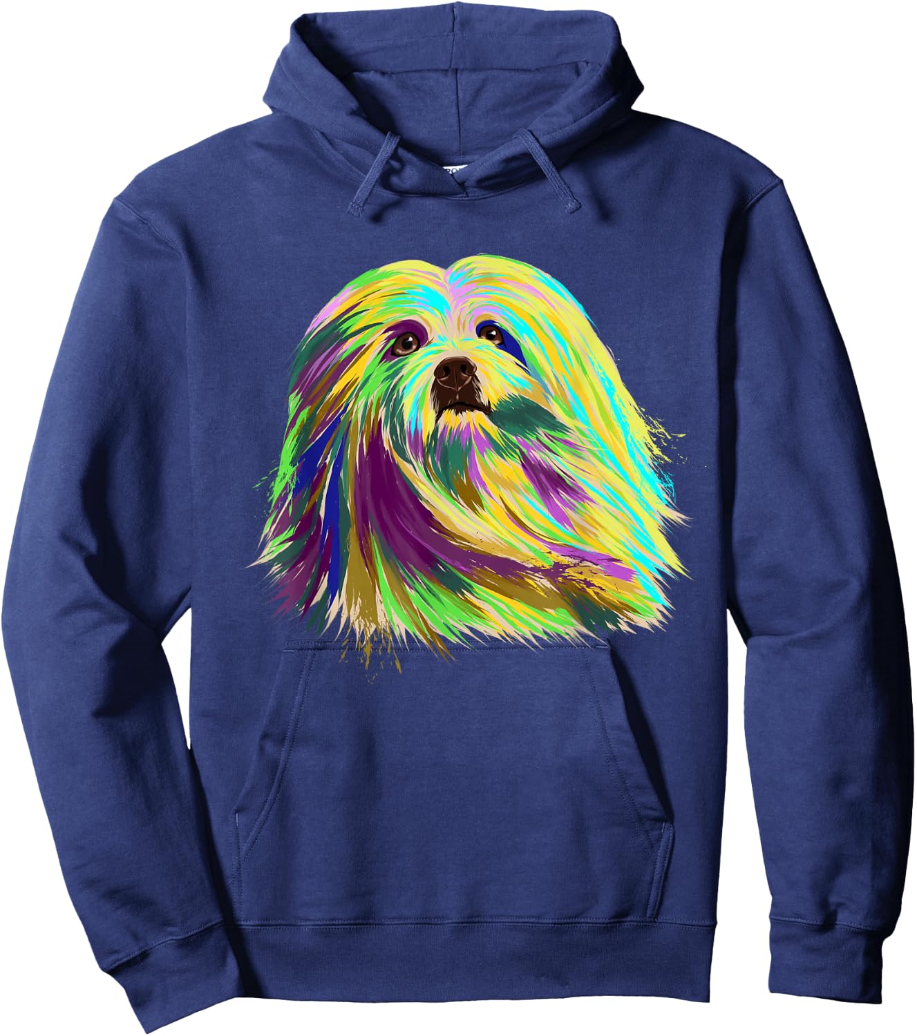 Splash Lhasa Apso Dog Hoodie - Hoodie | Navy