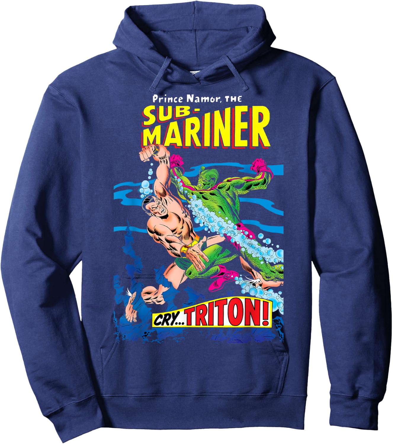 Marvel Prince Namor The Sub-Mariner Cry Triton Hoodie - Hoodie | Navy