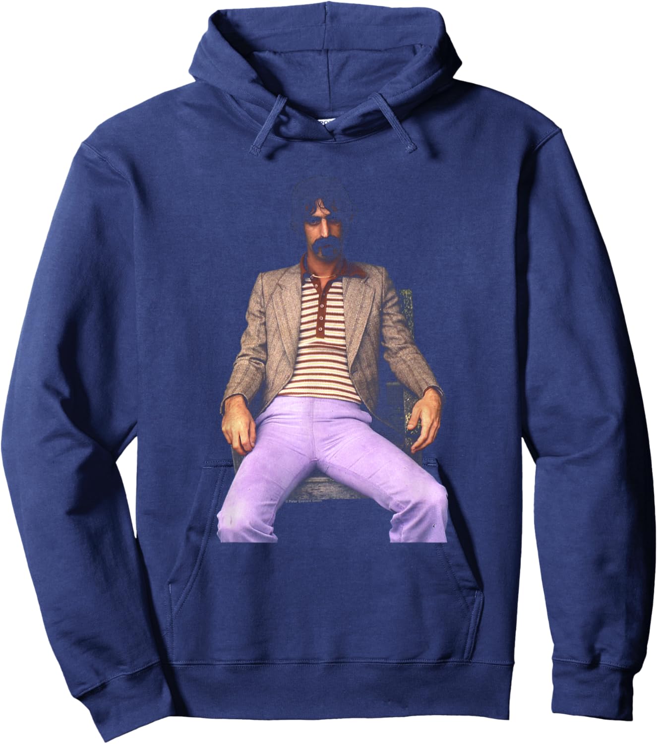 Frank Zappa Portrait By Everard Smith Hoodie - Hoodie | Navy