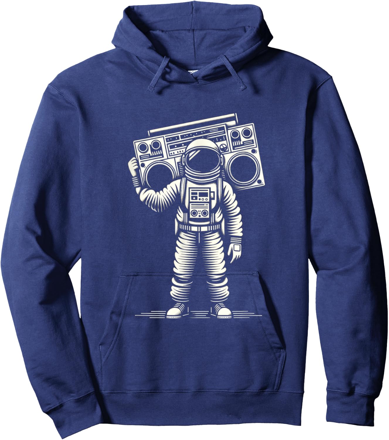 Vintage Astronaut | Men Women (S-6XL) | Graphic Hoodie - Hoodie | Navy