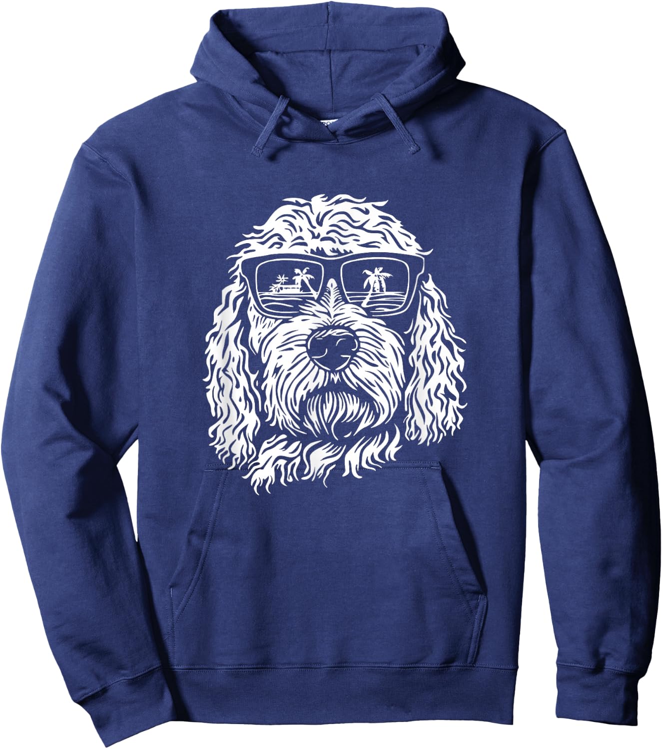 Goldendoodle Sunglasses Dog Graphic Design Hoodie - Hoodie | Navy