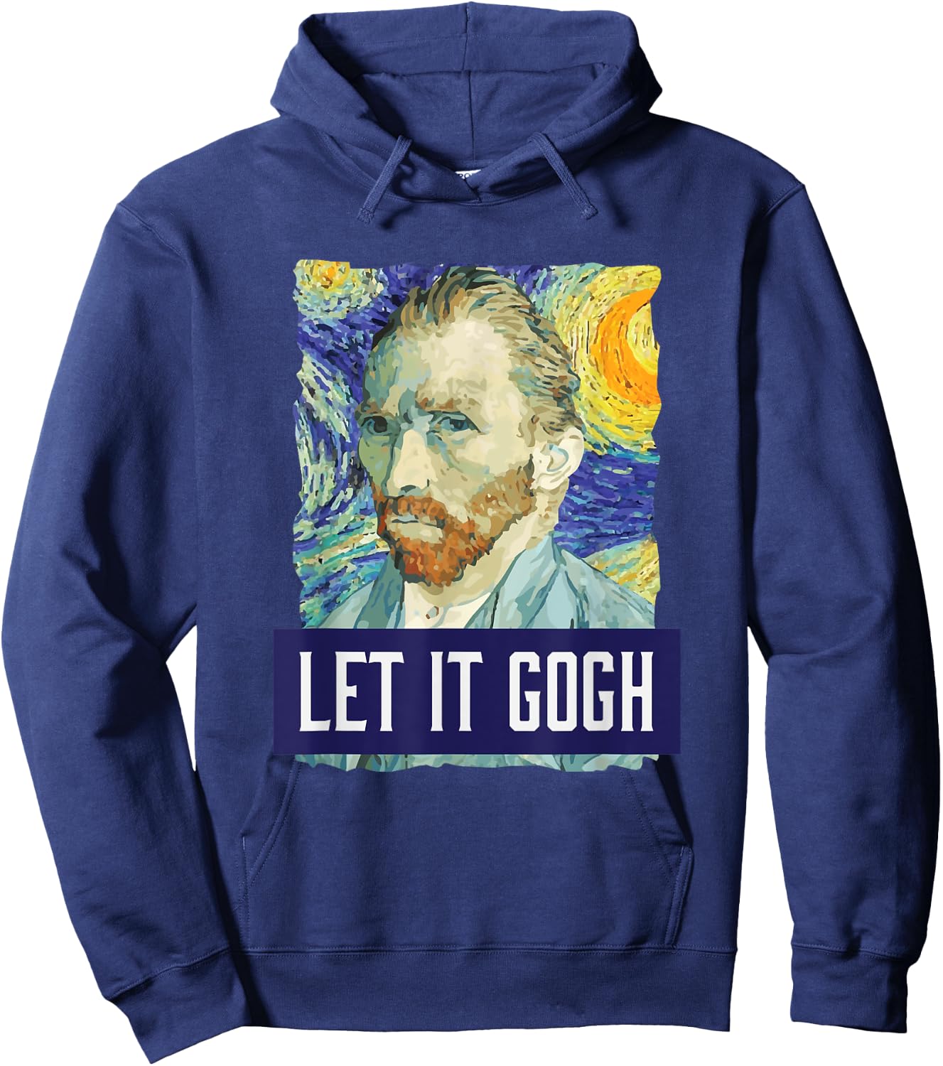 Funny Let It Gogh Vincent Van Gogh Artist Small Hoodie - Hoodie | Navy
