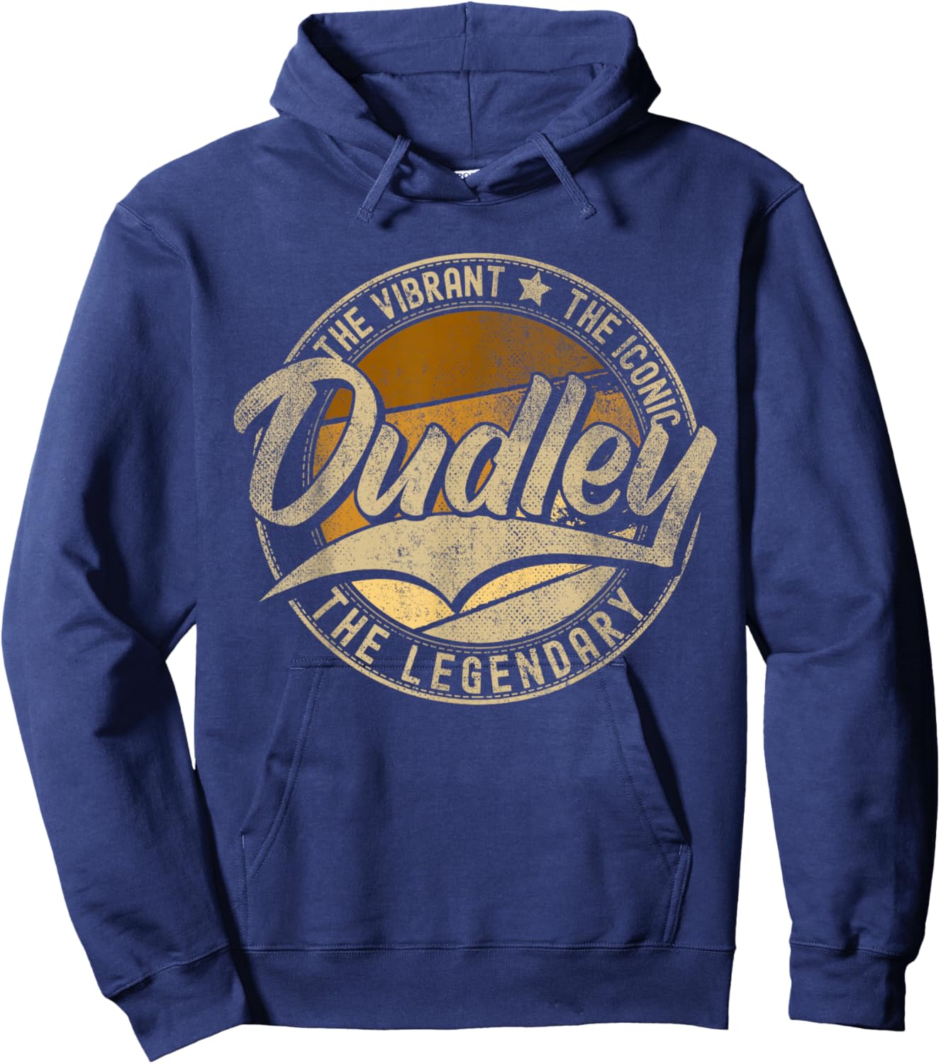 Dudley MA | Massachusetts | Vintage Distressed Hoodie - Hoodie | Navy