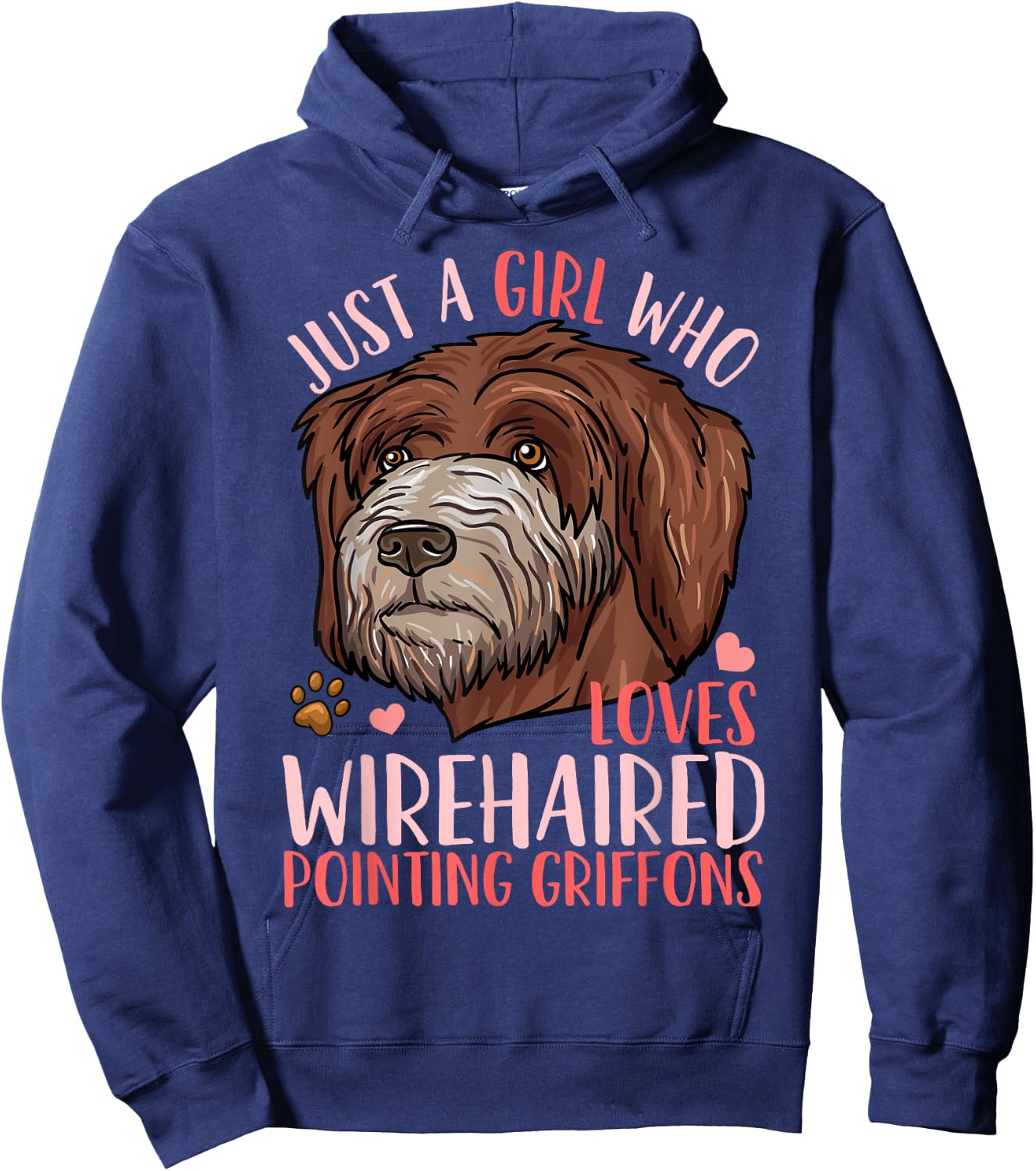 Wirehaired Pointing Griffon Hoodie - Hoodie | Navy