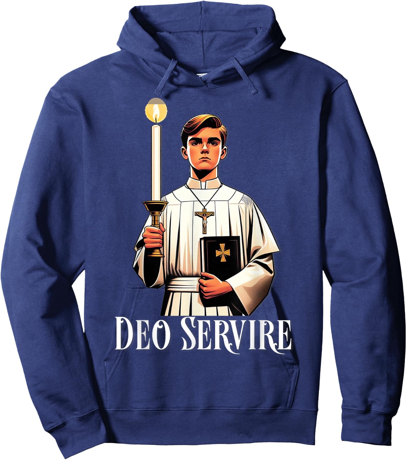 Catholic Altar Server Latin Mass Hoodie - Hoodie | Navy