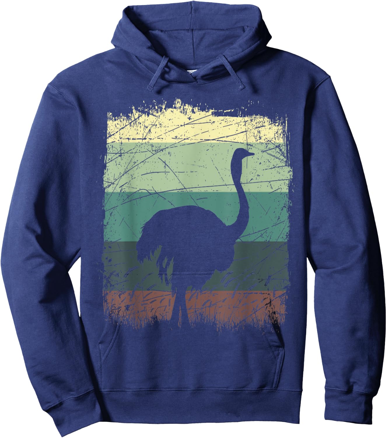 Safari Animal Ostrich Hoodie - Hoodie | Navy