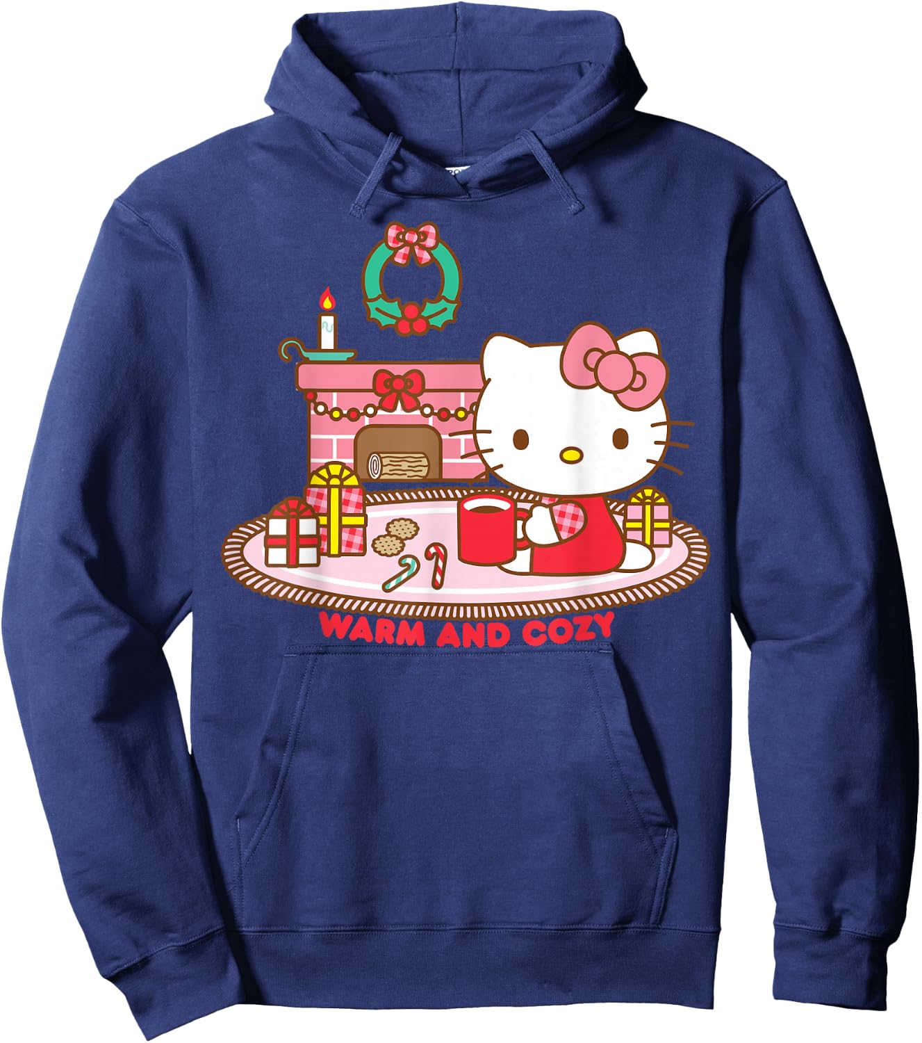 Hello Kitty Warm and Cozy Christmas Hoodie - Hoodie | Navy