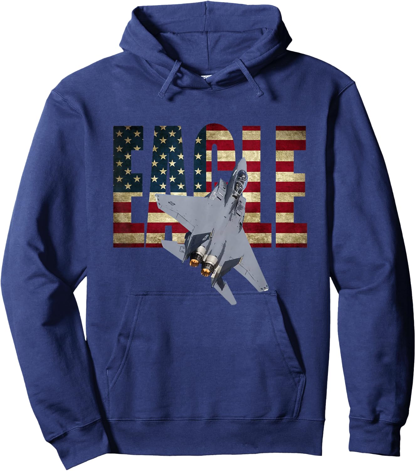 F-15 Eagle US American Flag Hoodie - Hoodie | Navy