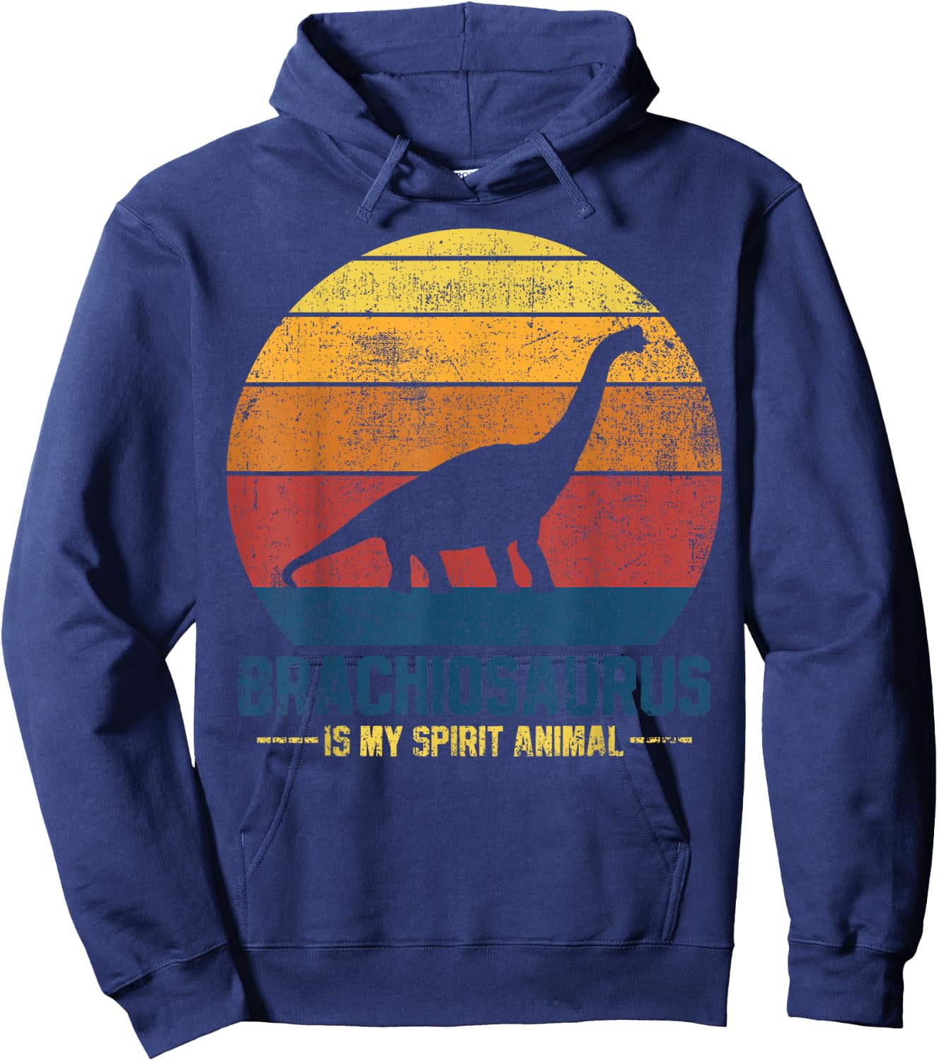 Brachiosaurus Dinosaurs Vintage Hoodie - Hoodie | Navy