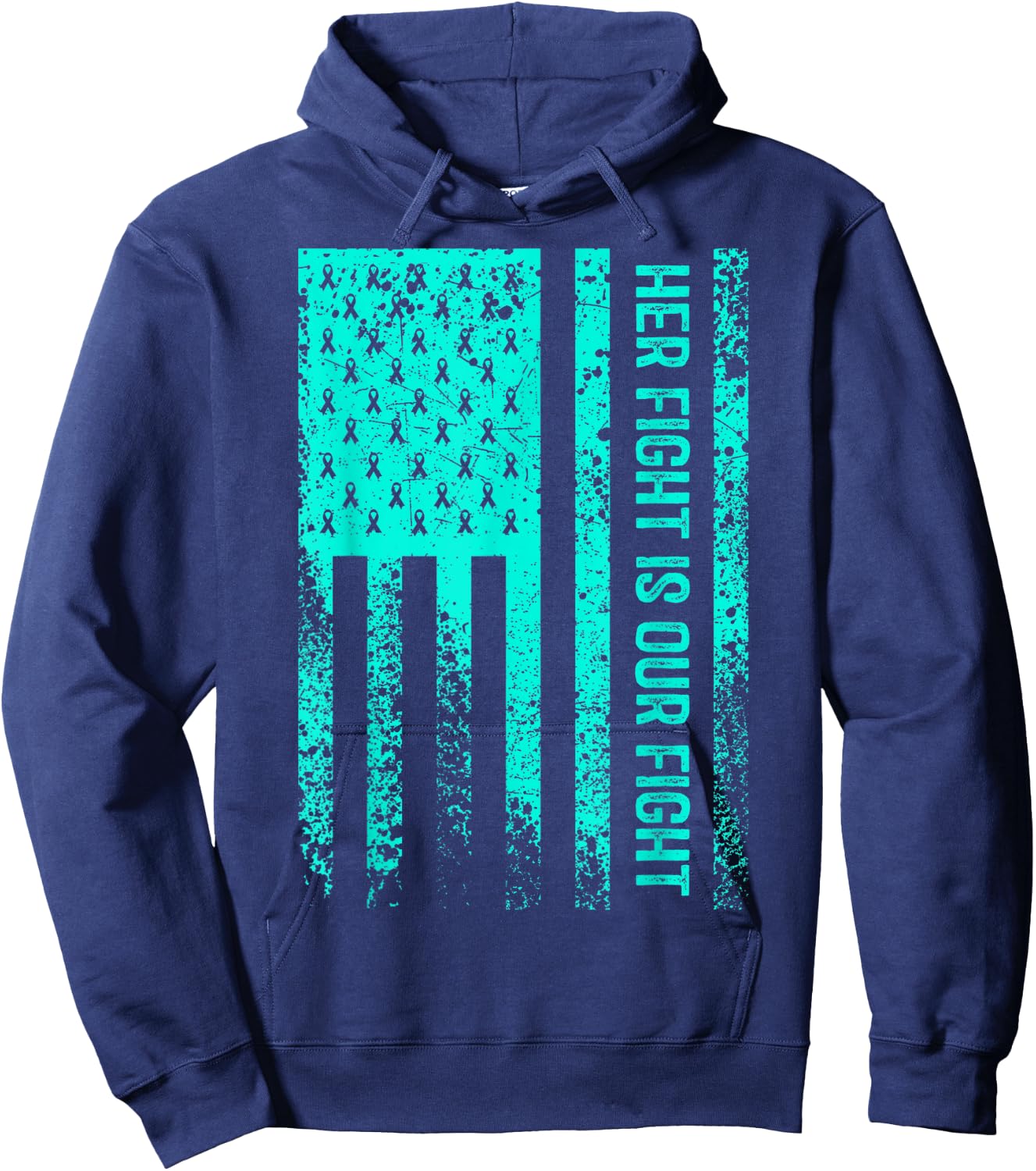 Her Fight Is Our Fight Dysautonomia Awareness Hoodie - Hoodie | Navy