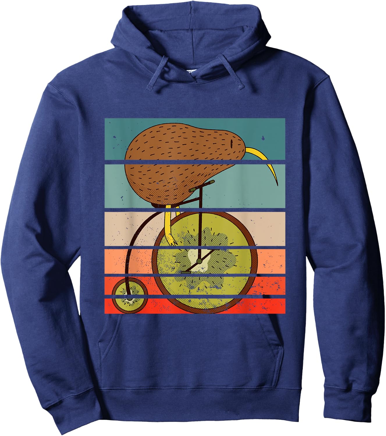 Kiwi Bird Bicycle Driving Cyclist Cycling Gift Hoodie - Hoodie | Navy