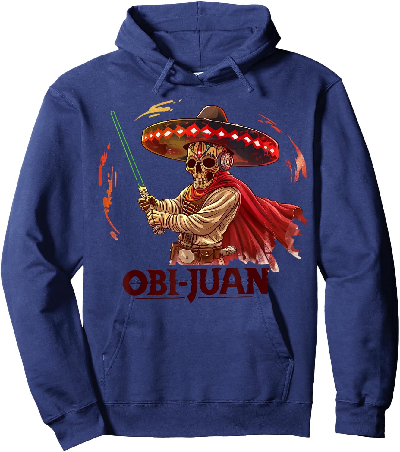 Mexican Obi Juan Movie Parody Cinco De Gaming Hoodie - Hoodie | Navy