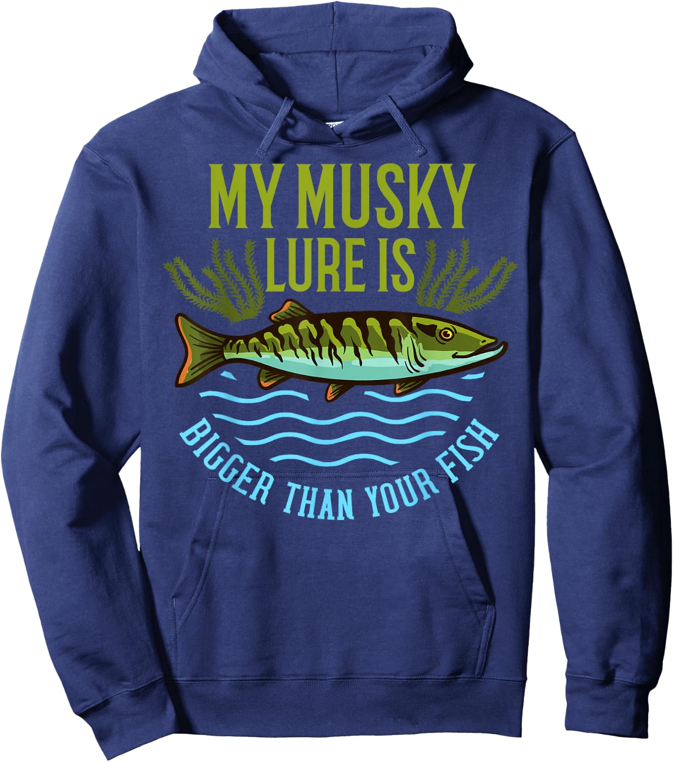 Musky Fishing Gift Muskie Lure Muskellunge Hoodie - Hoodie | Navy