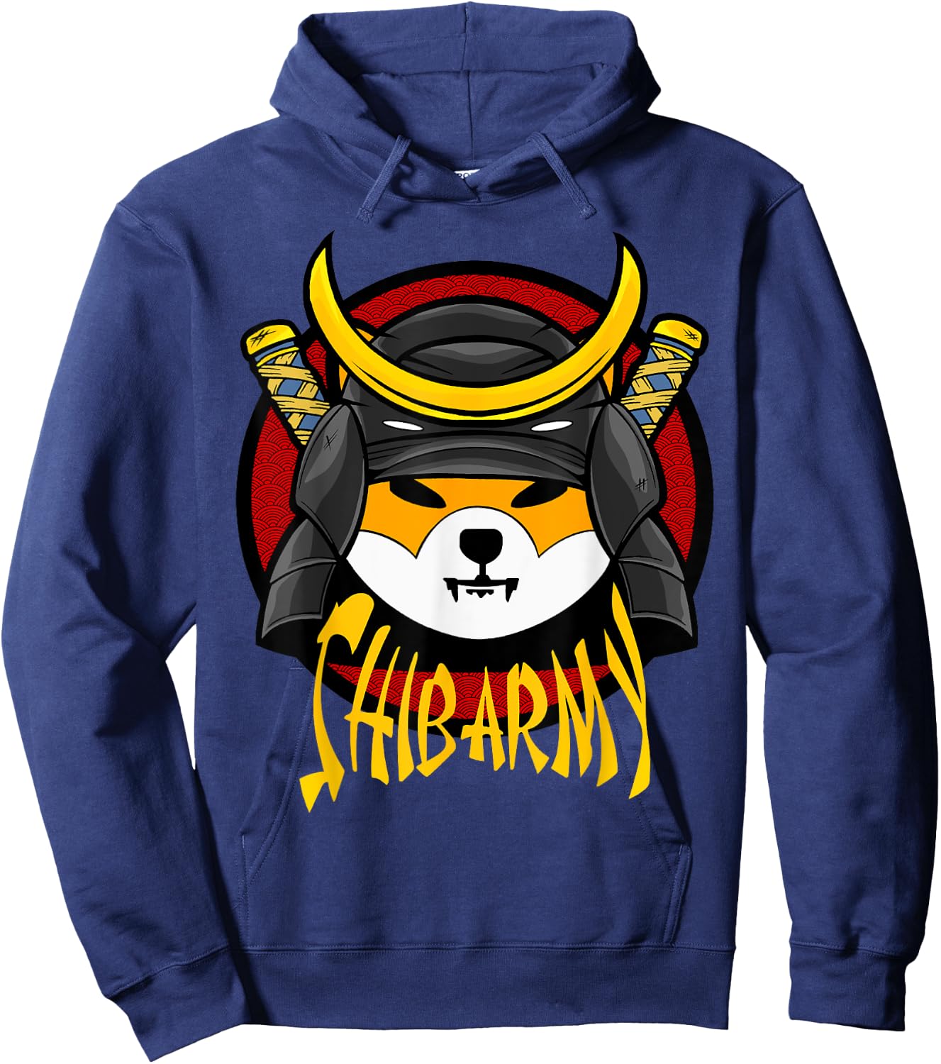 SHIB ARMY Crypto Samurai Shiba Inu coin Hoodie - Hoodie | Navy