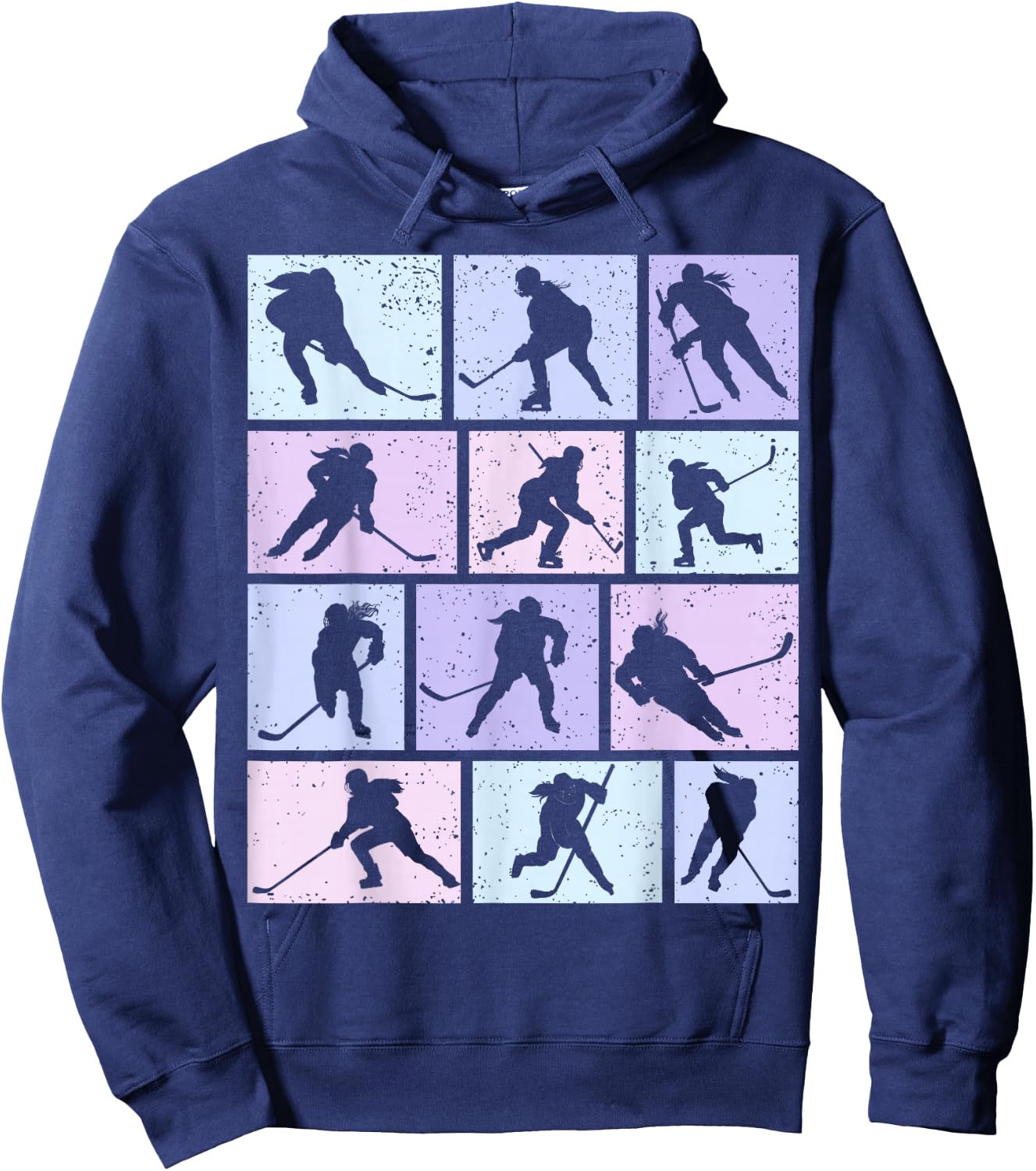 Hockey Girls Ice Hockey Women Youth Kids Hoodie - Hoodie | Navy