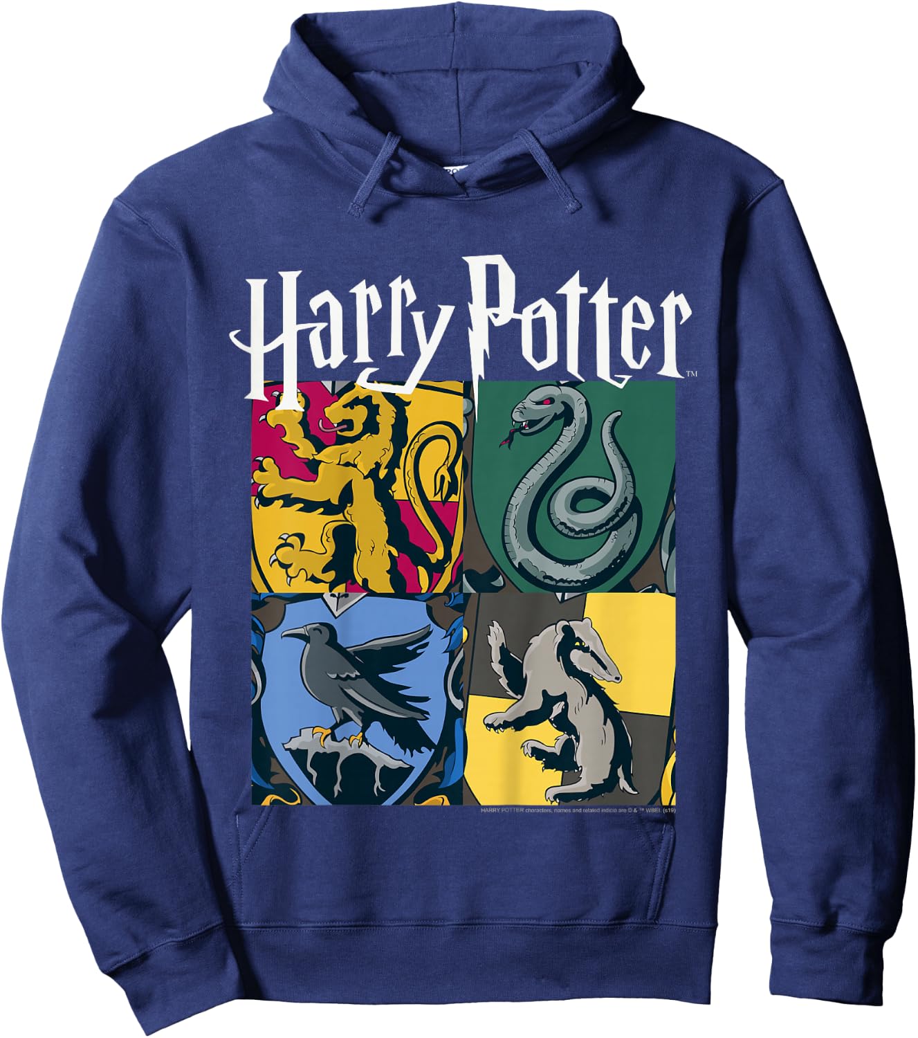 Kids Harry Potter House Crest Panels Hoodie - Hoodie | Navy