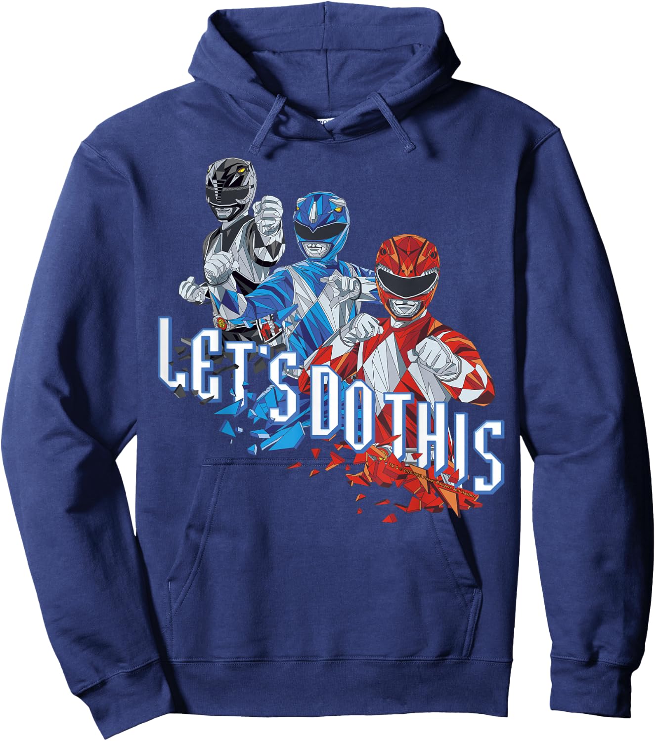 Power Rangers Power Up Red Vintage Logo Hoodie - Hoodie | Navy
