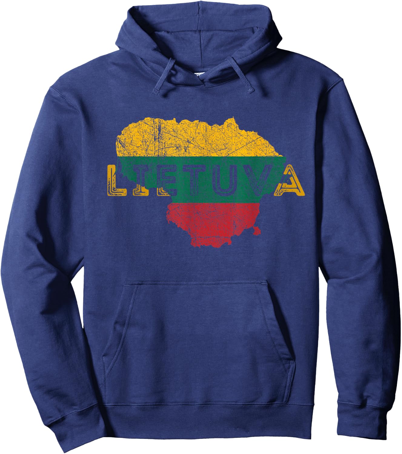 Lithuanian Map and Flag Keepsakes - Lithuania Hoodie - Hoodie | Navy