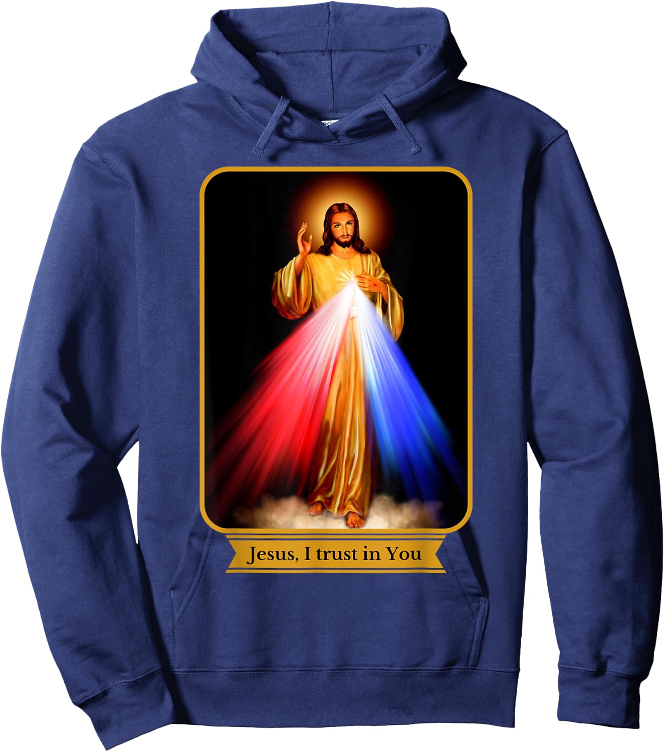 Divine Mercy Jesus I Trust In You Catholic Hoodie - Hoodie | Navy