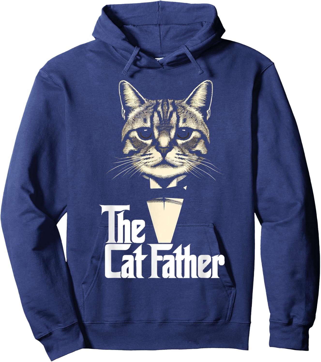 Cat Lover Gifts Funny The CatFather Cat Dad Hoodie - Hoodie | Navy
