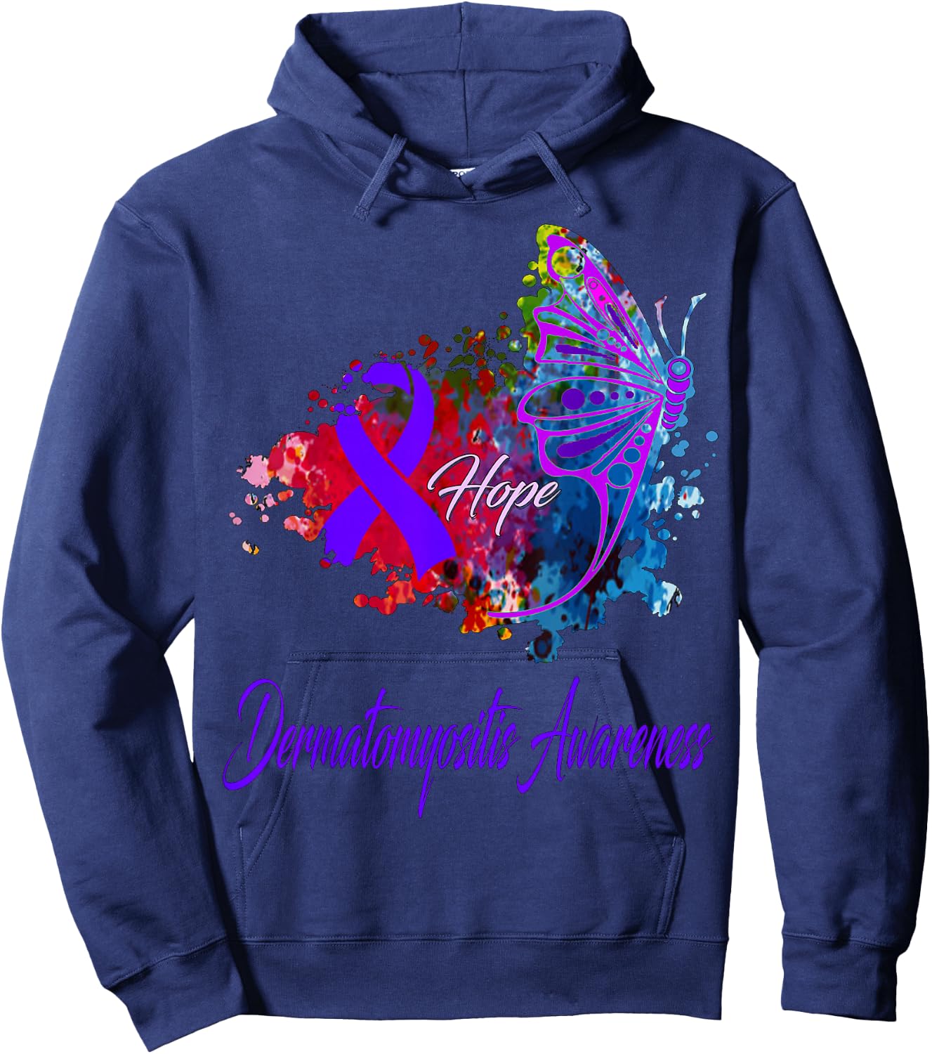 Dermatomyositis Awareness Hoodie - Hoodie | Navy