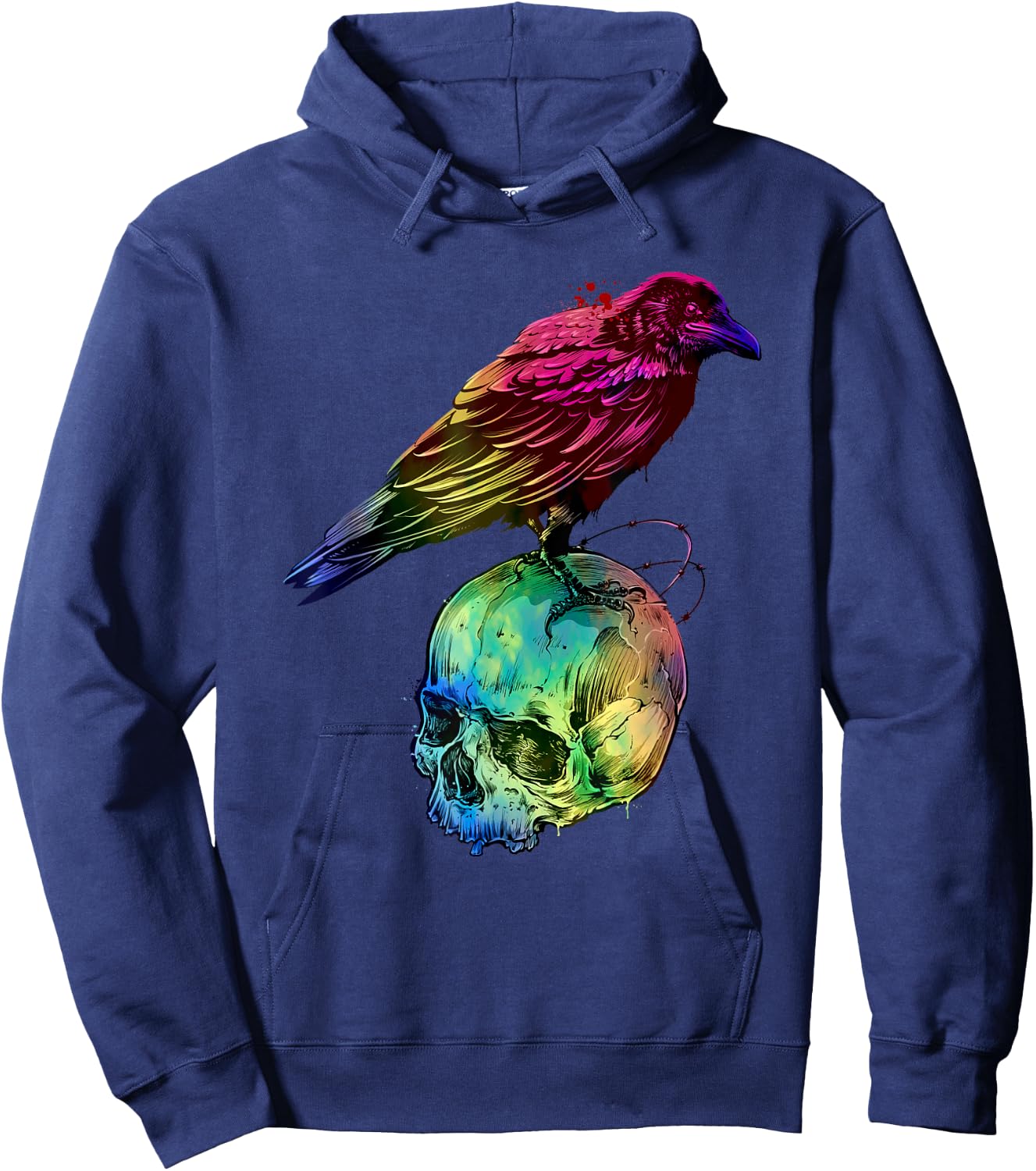 Skull Crow Hoodie - Hoodie | Navy
