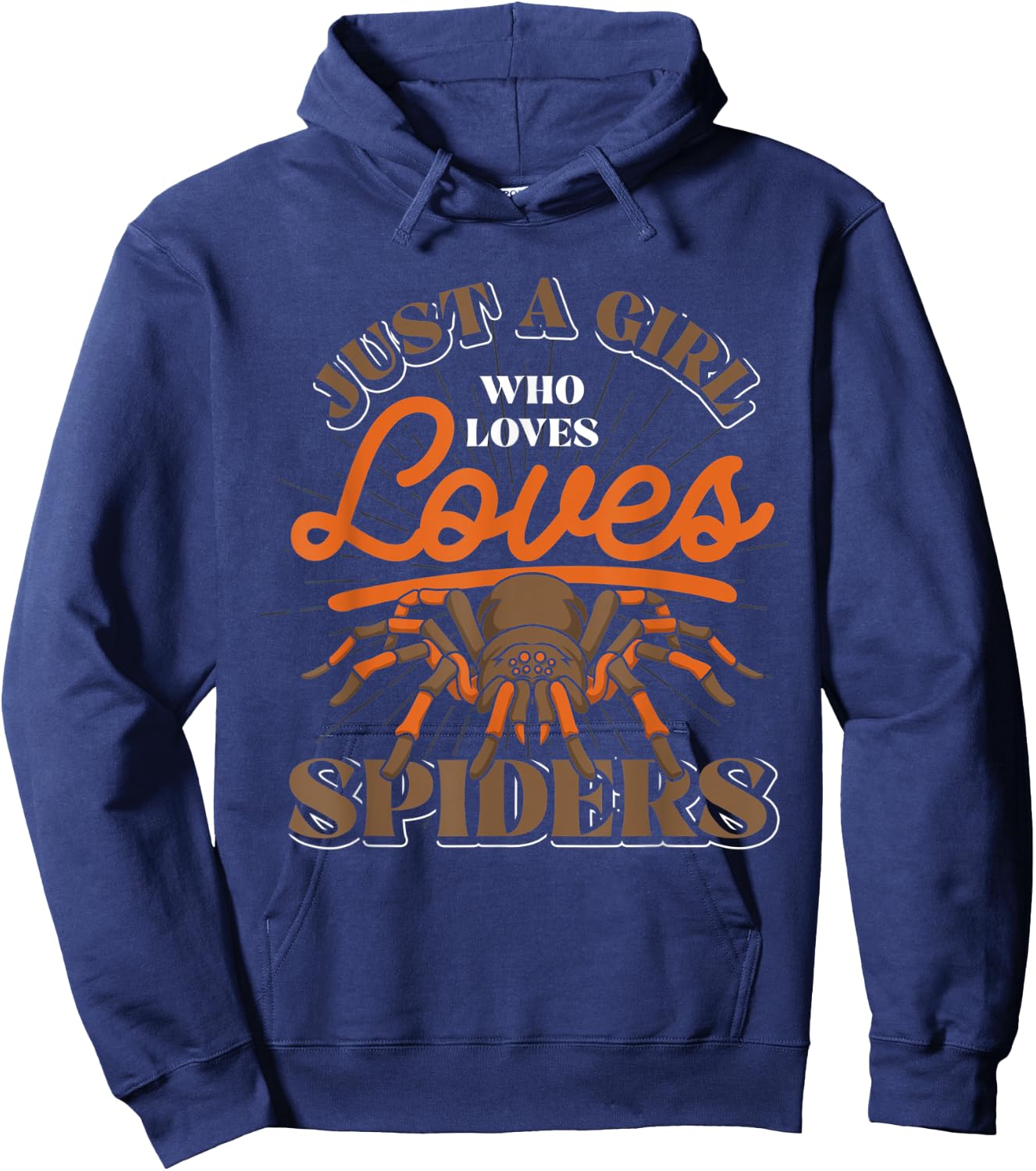 Just A Girl Who Loves Spider Hoodie - Hoodie | Navy