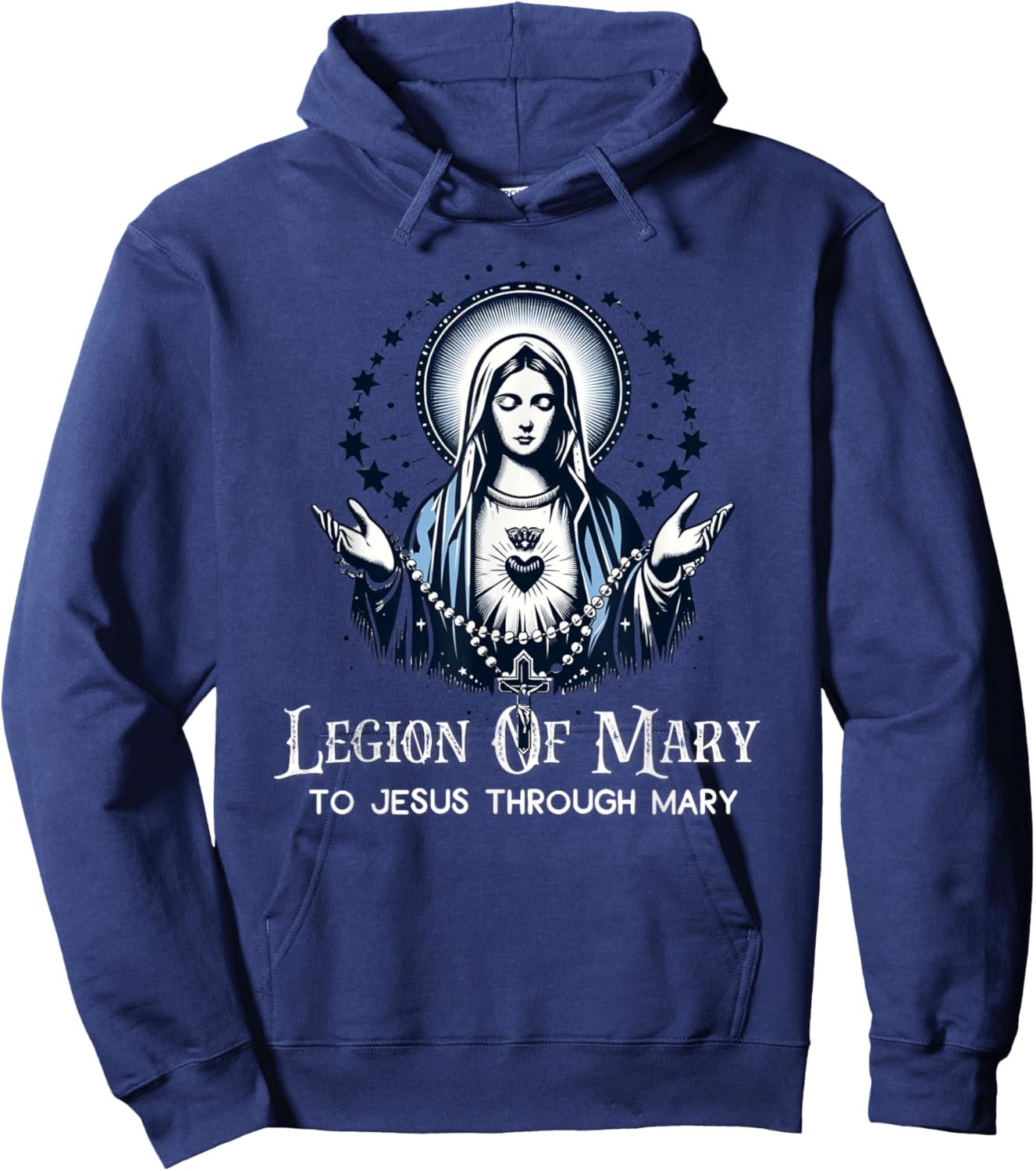 Legion Of Mary Our Lady Catholic Hoodie - Hoodie | Navy