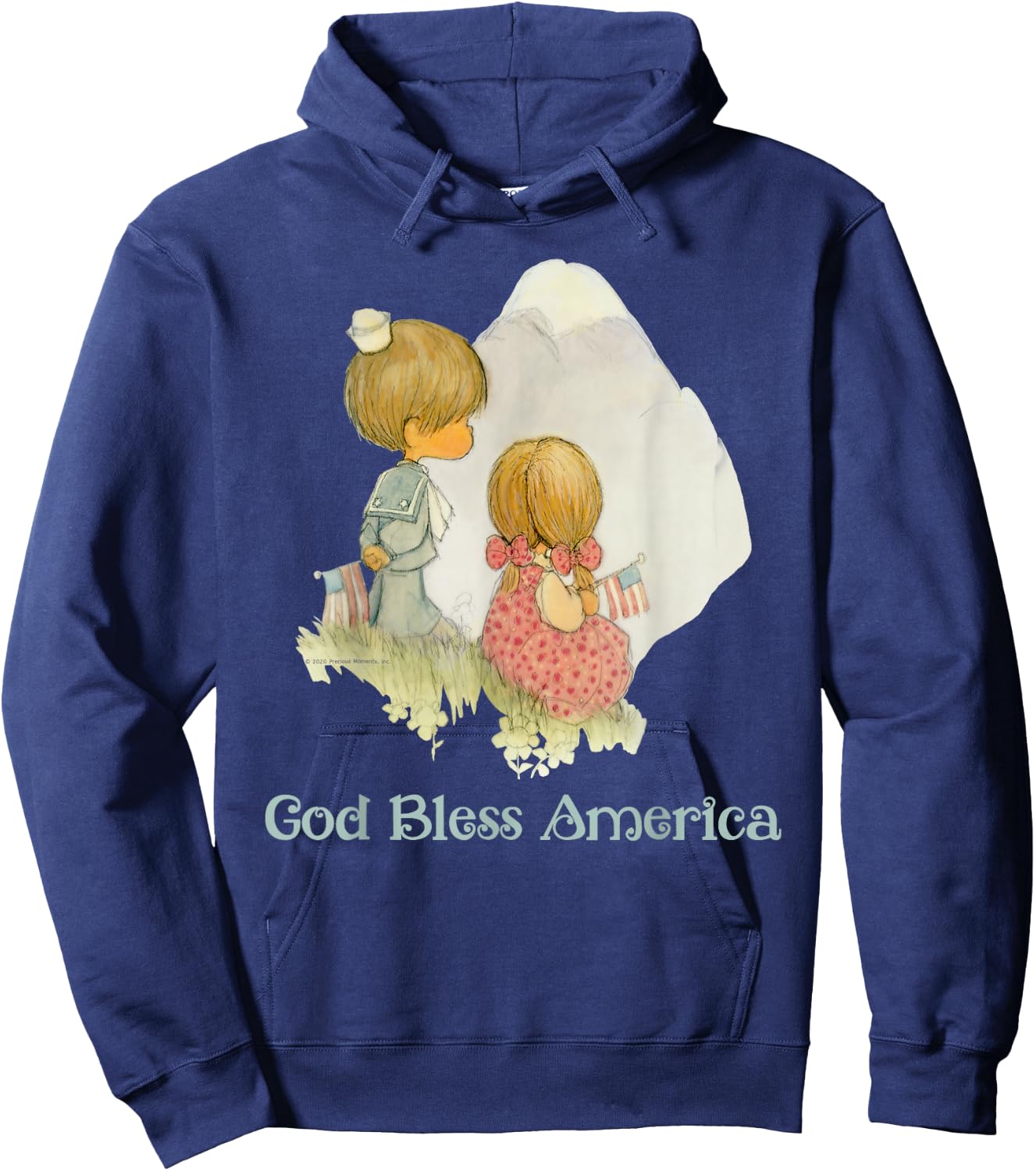 Precious Moments God Bless America Hoodie - Hoodie | Navy