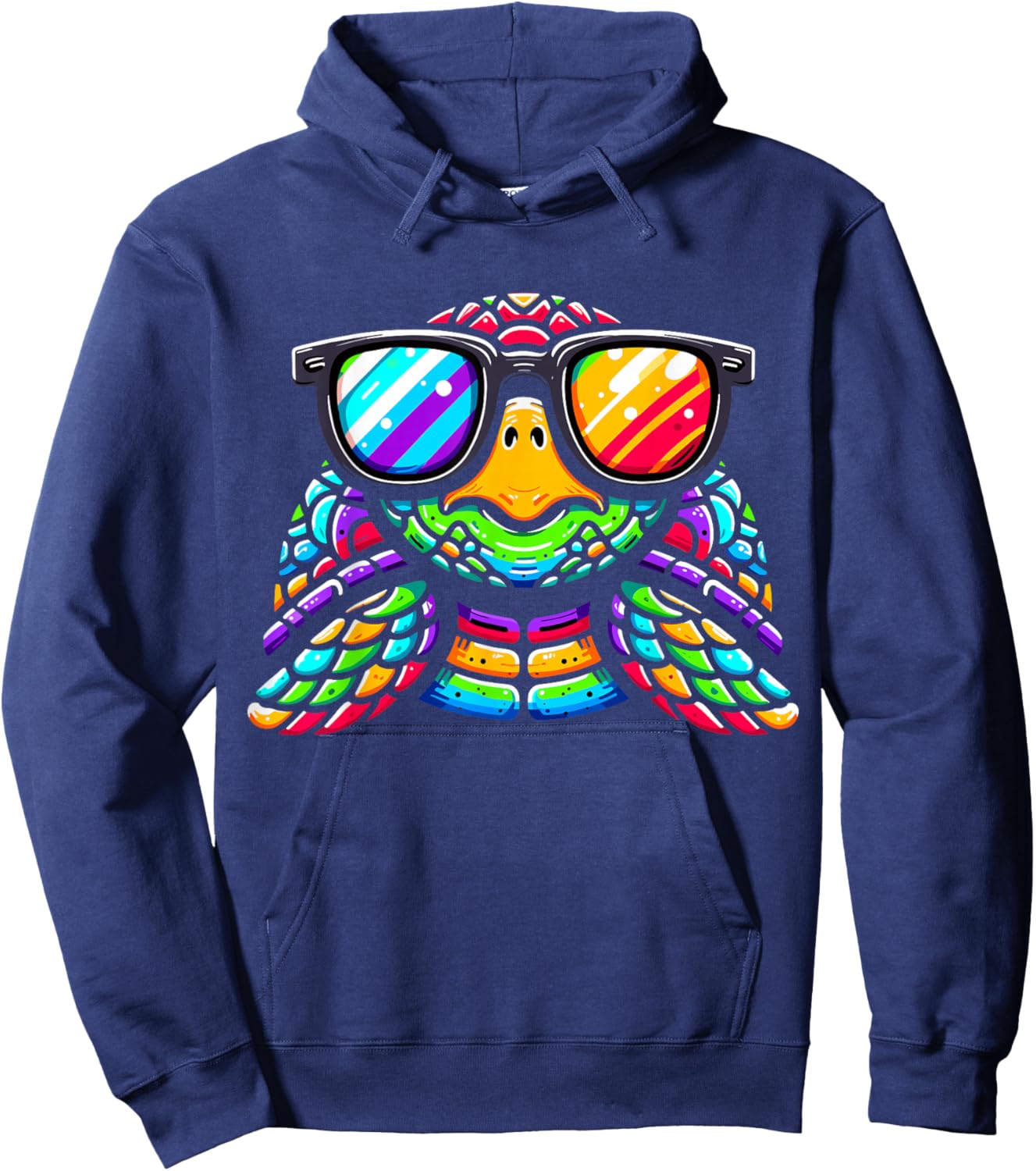 Tie-Dye Turtle Peace Hippie Hoodie - Hoodie | Navy