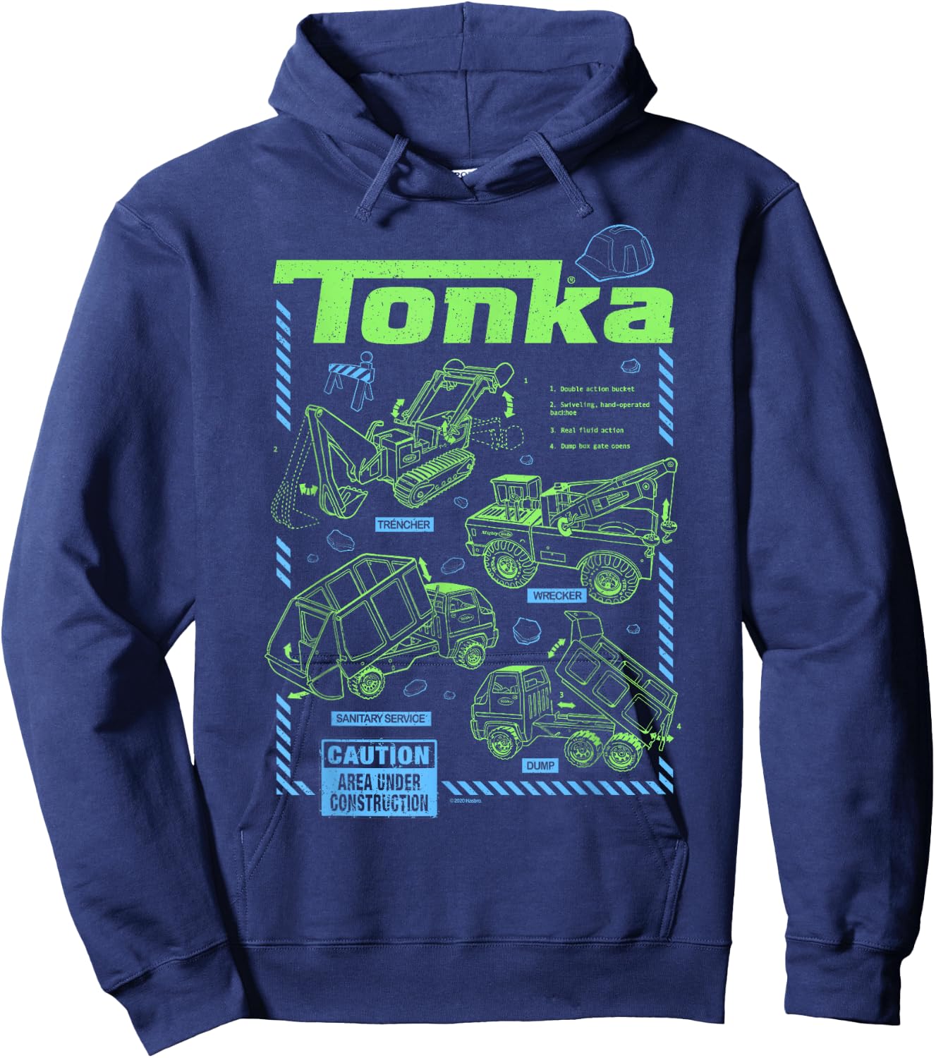 Tonka Truck Schematics Hoodie - Hoodie | Navy