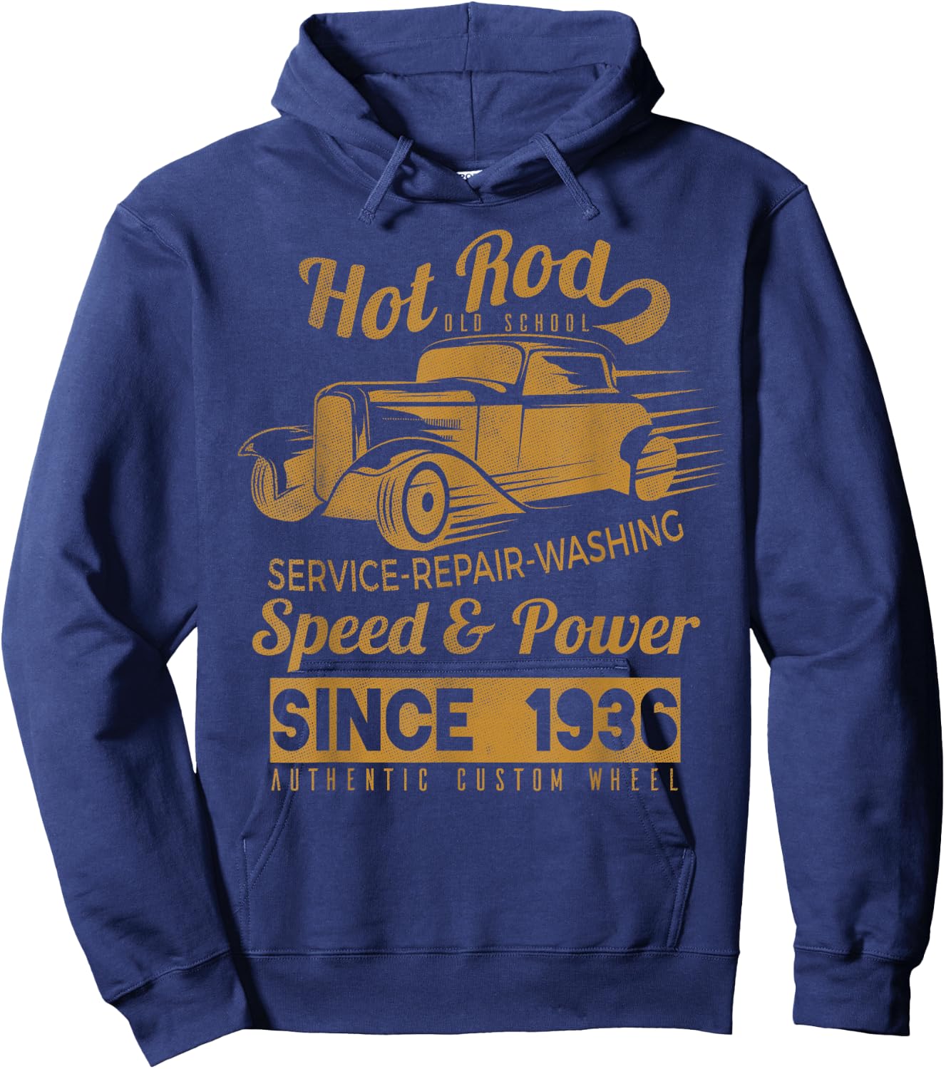 Hot Rod Oldschool Racing Car Hoodie - Hoodie | Navy