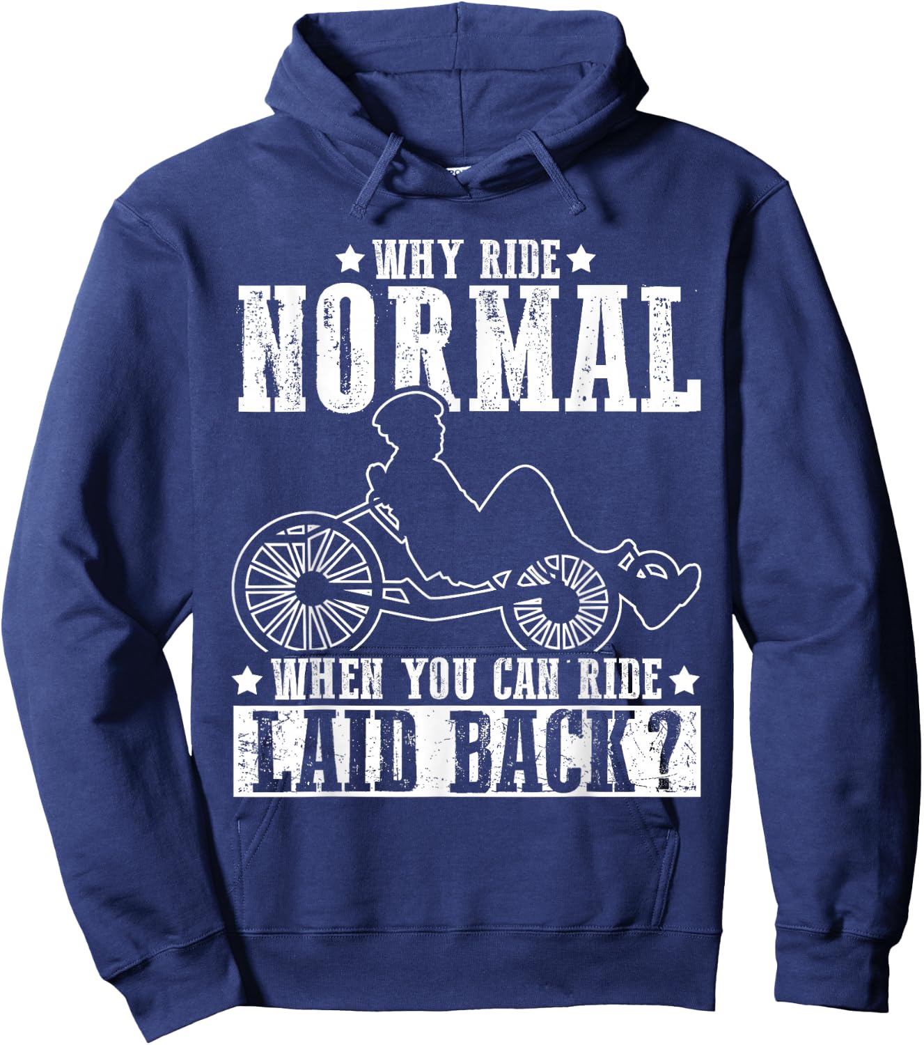 Recumbent Biker Ride Motorcycle Accessories Hoodie - Hoodie | Navy