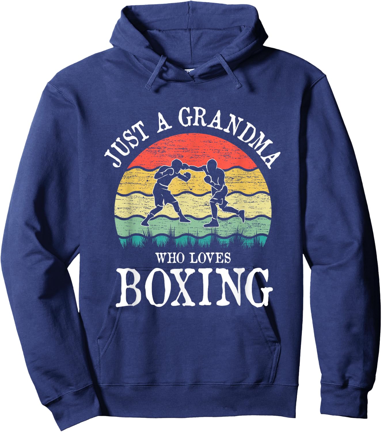 Just A Grandma Who Loves Boxing Hoodie - Hoodie | Navy