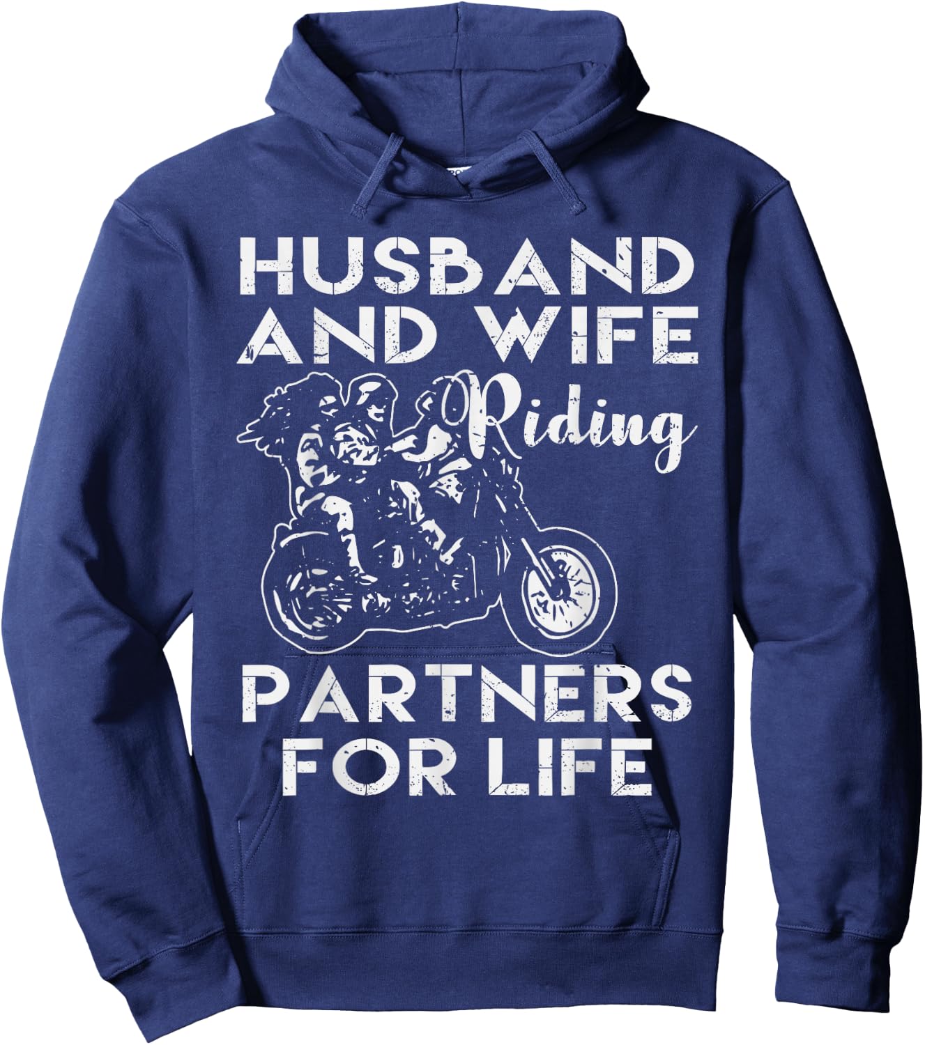 Husband and Wife-riding Partner for Life Hoodie - Hoodie | Navy