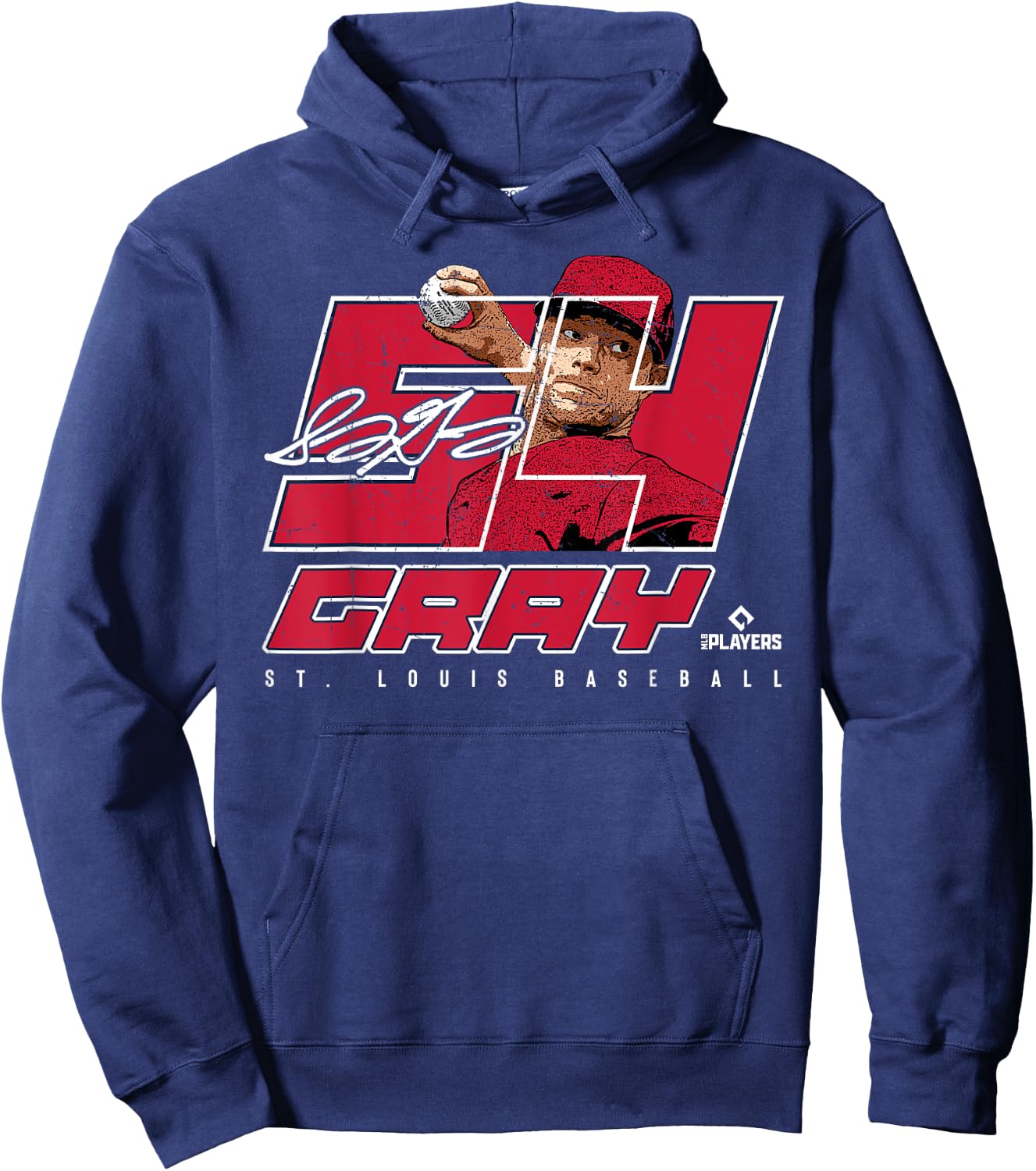 Silhouette Sonny Gray St Louis MLBPA Hoodie - Hoodie | Navy