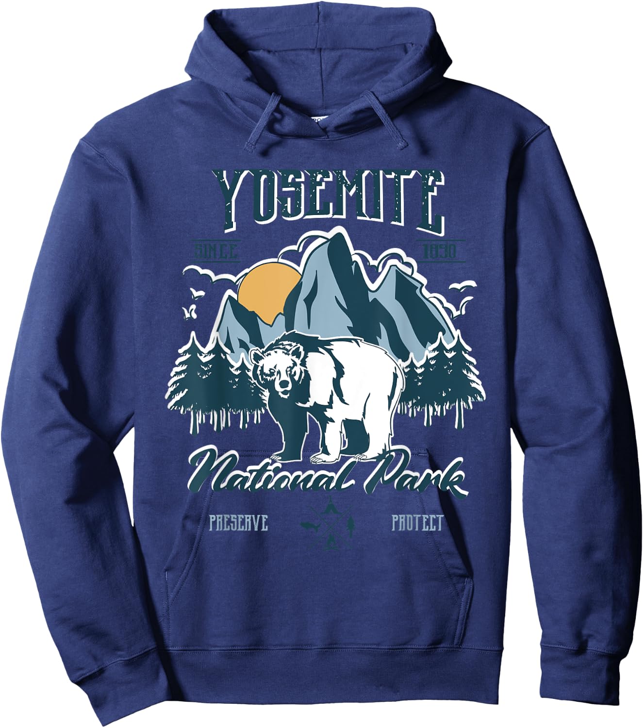 California National Park Yosemite National Park Hoodie - Hoodie | Navy