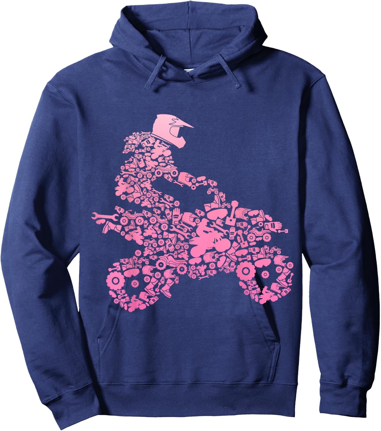 ATV Girl Quad Bike 4 Wheeler Funny Quad Girls Hoodie - Hoodie | Navy